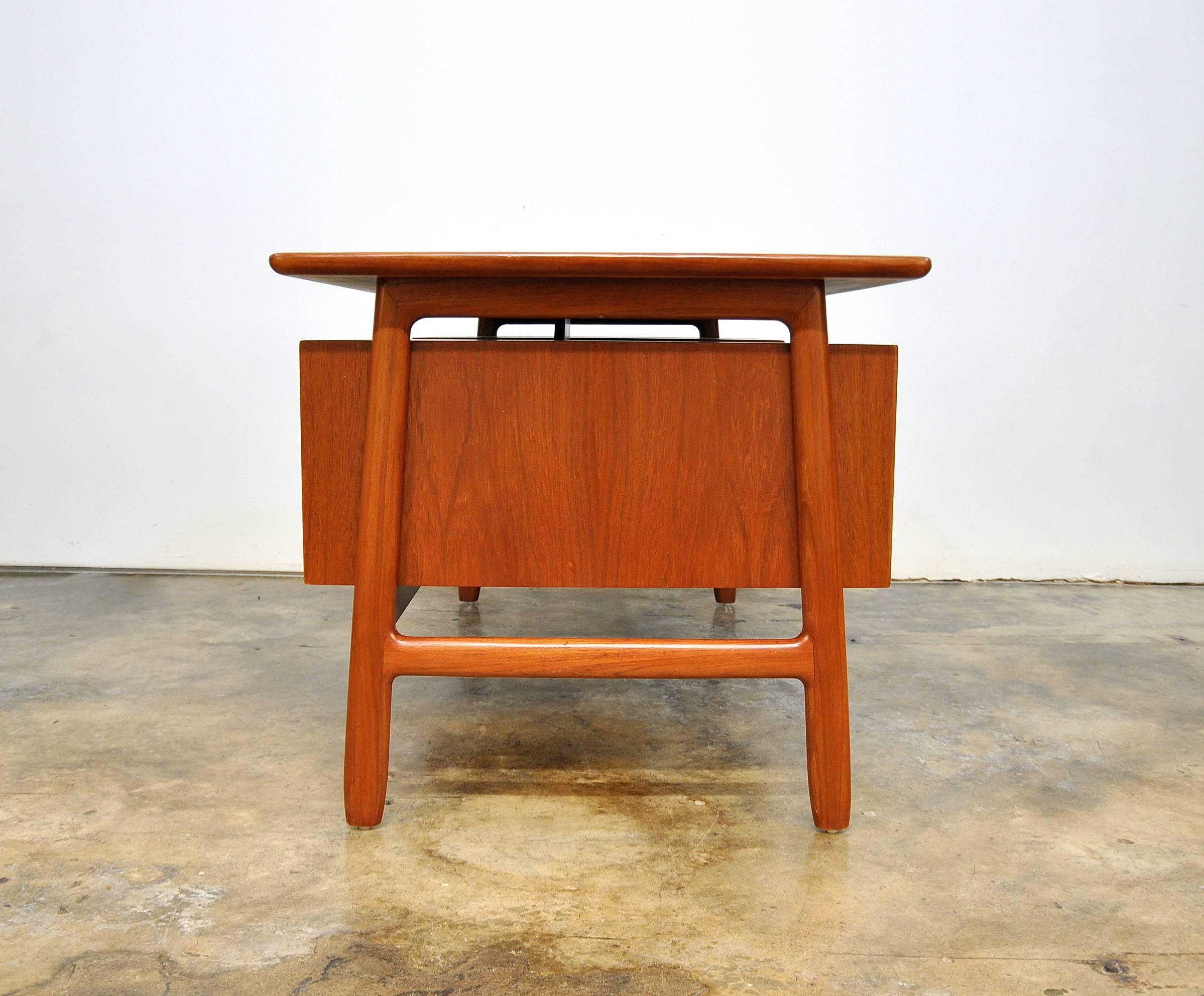Mid-20th Century Gunni Omann for Omann Jun Teak Floating Top Desk