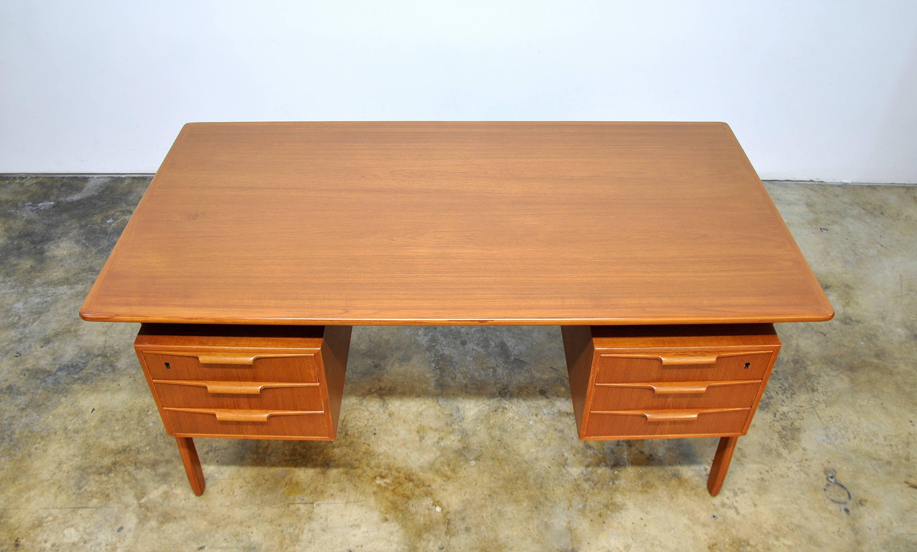 Gunni Omann for Omann Jun Teak Floating Top Desk 2