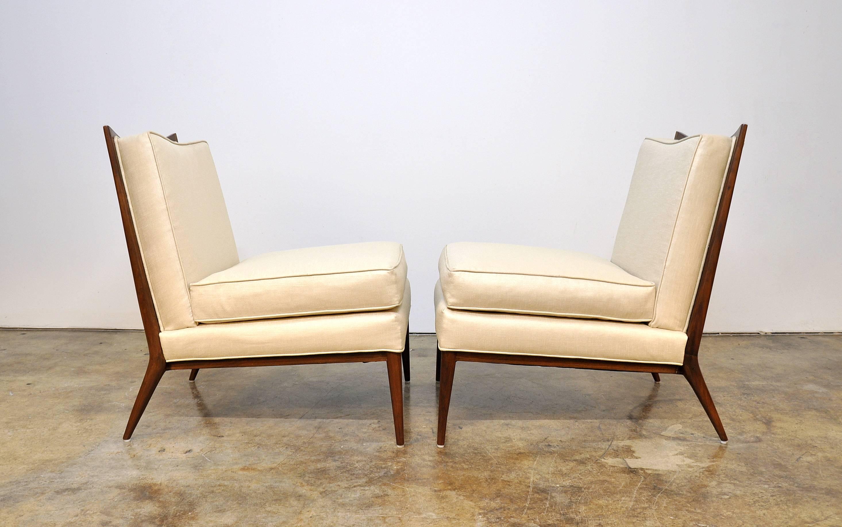 American Pair of Paul McCobb for Directional 1320 Slipper Chairs