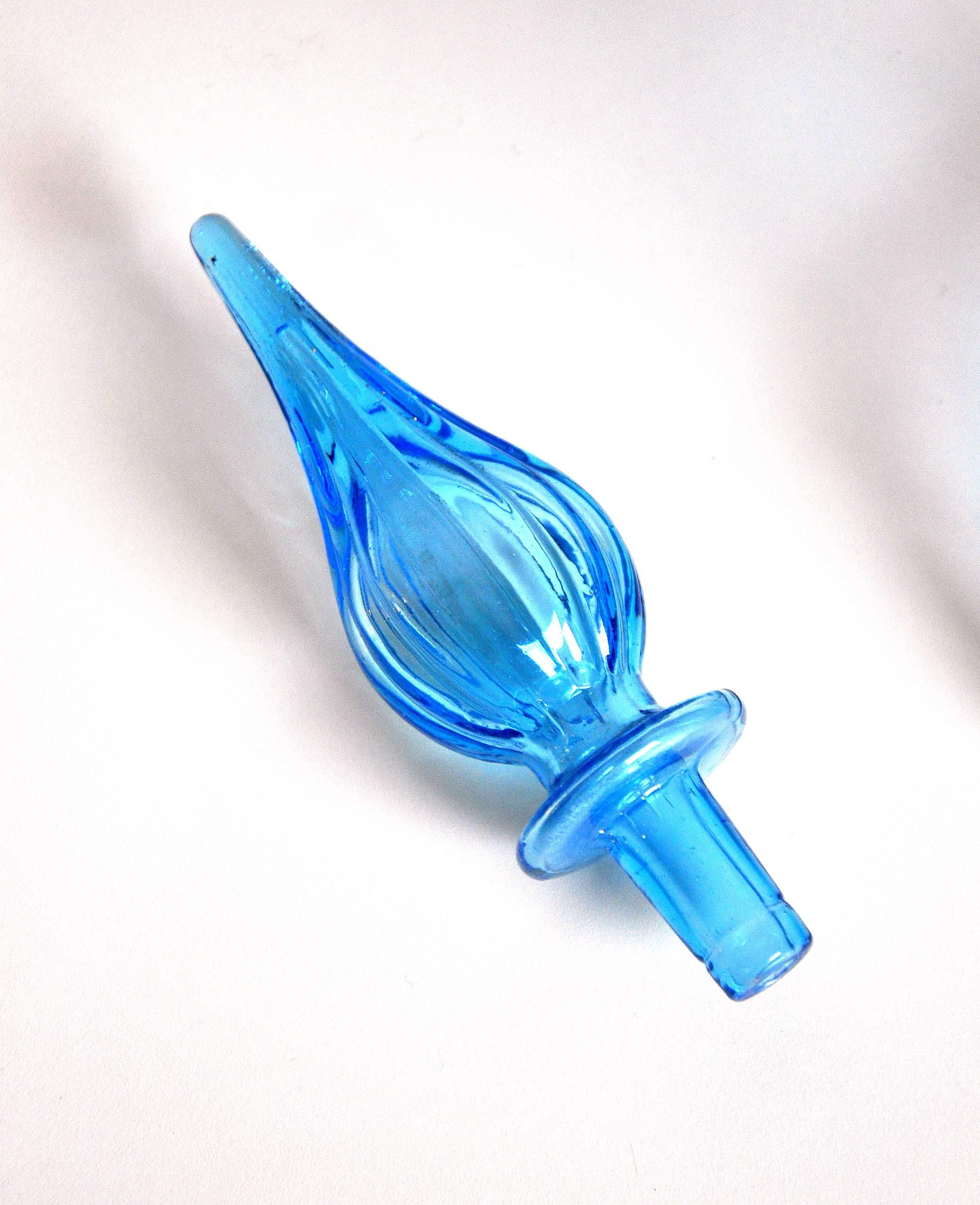 empoli blue glass decanter