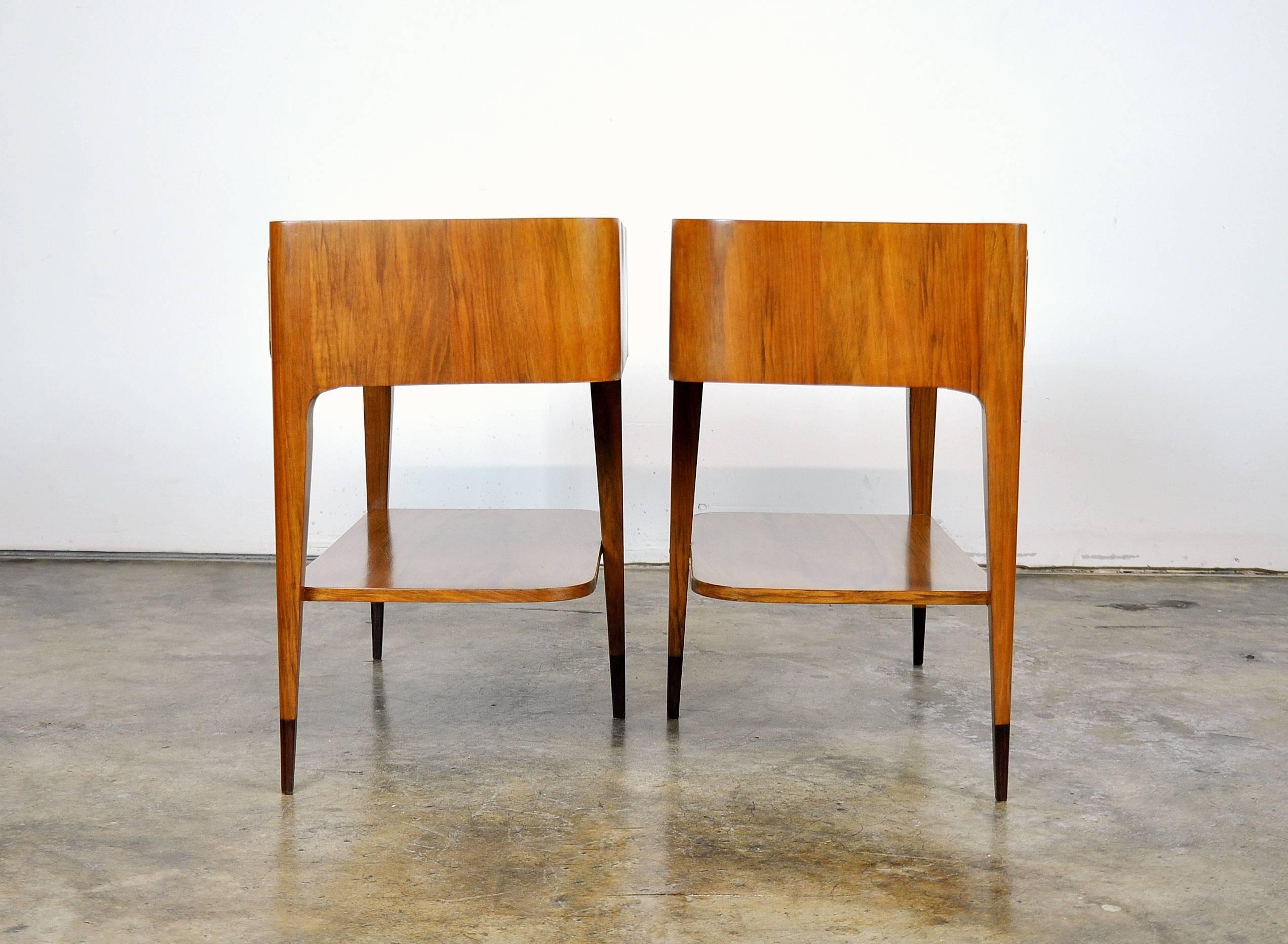 Mid-20th Century Pair of Night Stands Attributed to Paolo Buffa