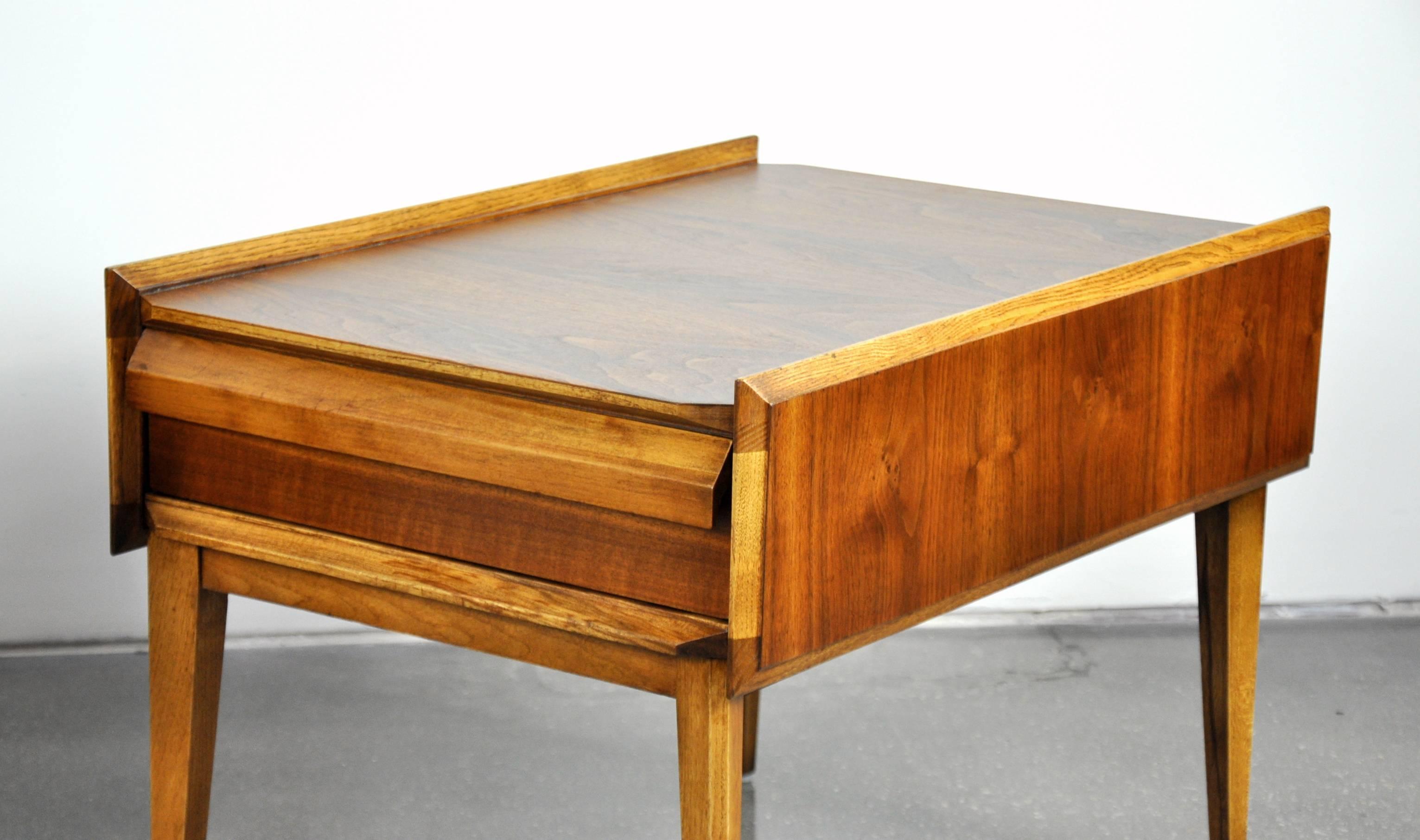 Pair of Lane First Edition Walnut and Pecan Side Tables 2
