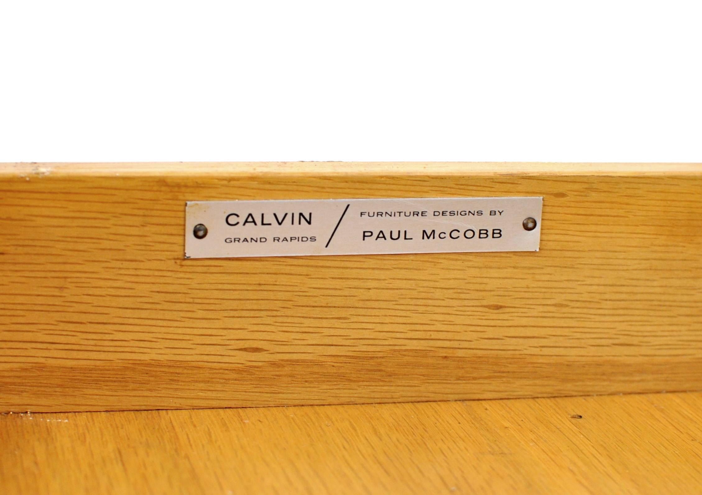 Paul McCobb Calvin Group Mahogany and Brass Expandable Bar Cart 3