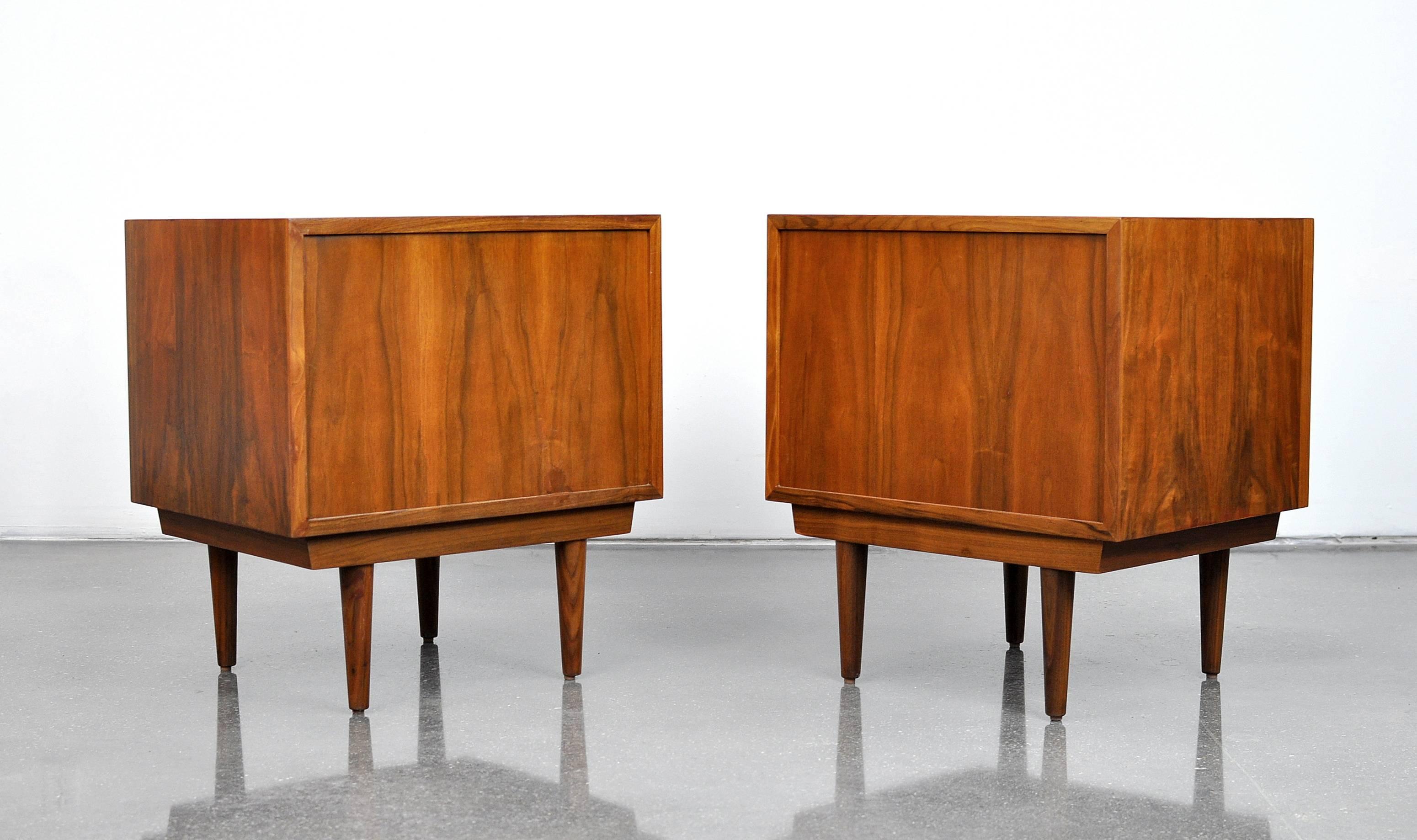 Mid-20th Century Pair of Arne Wahl Iversen Rosewood Nightstands