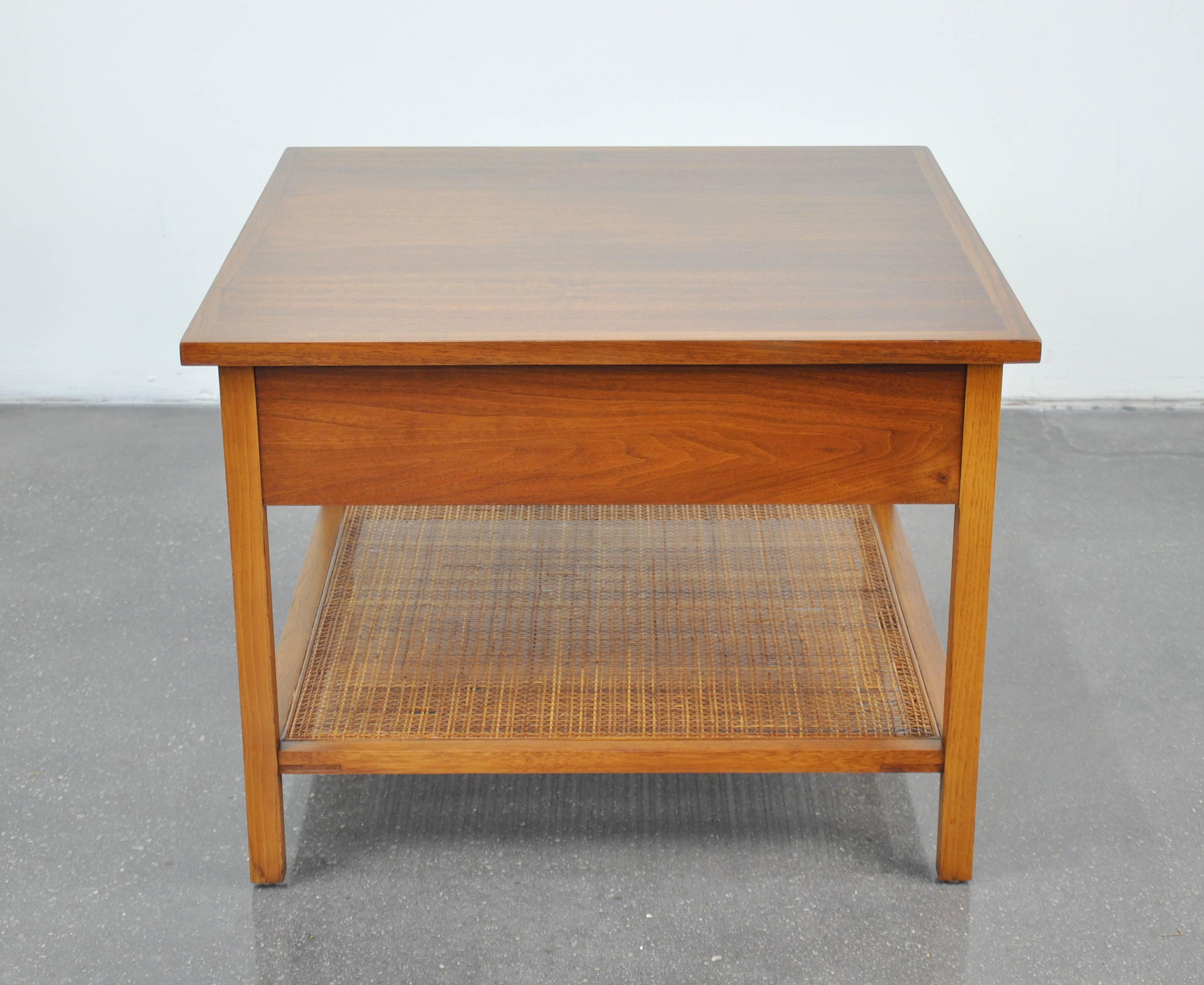 Mid-Century Modern Rare Paul McCobb Delineator Walnut Two-Tier Side Table