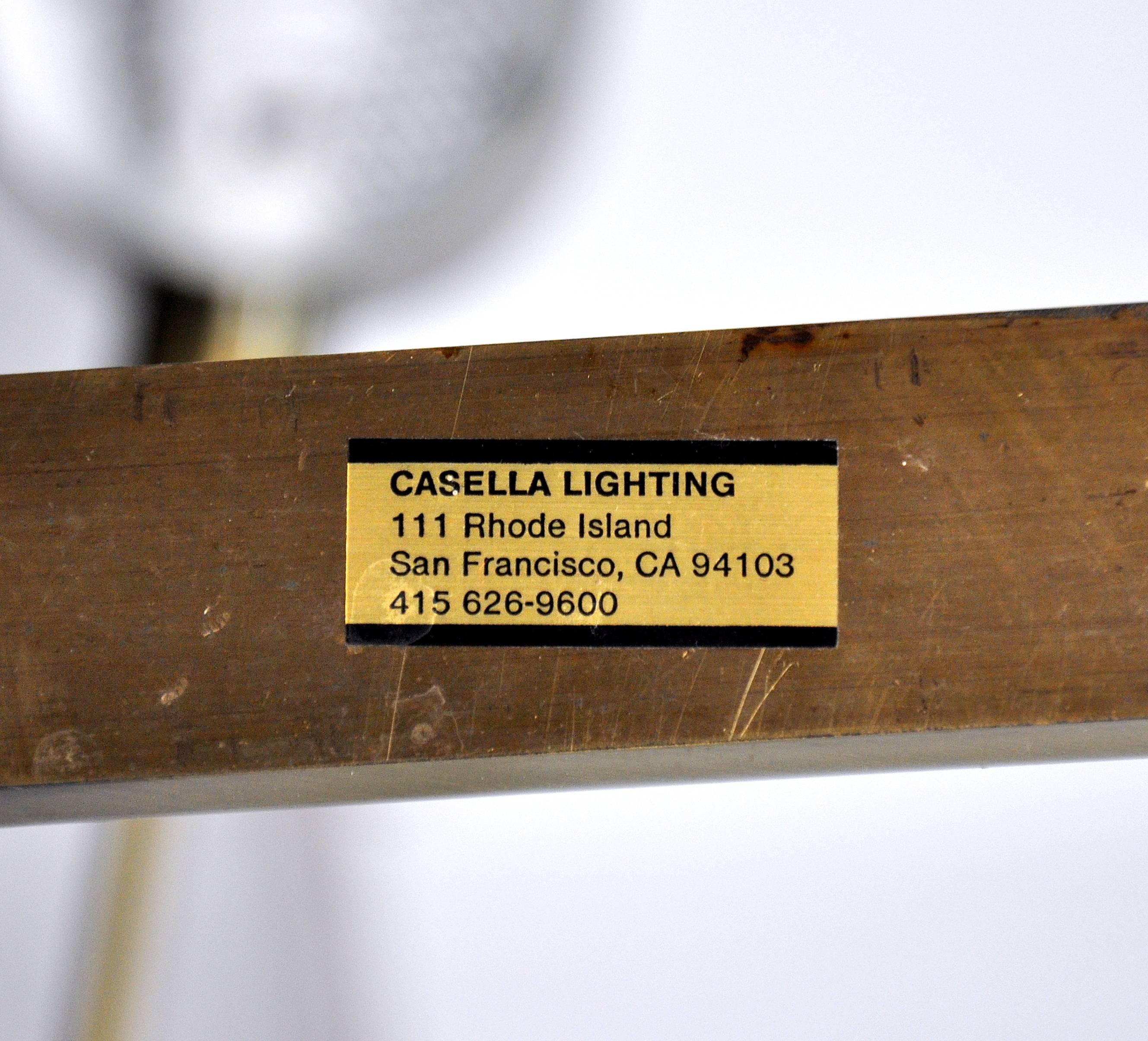 Pair of Casella Brass Adjustable Floor Lamps 4