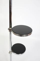 1930s Art Deco Steel Tube Floor Lamp in Black