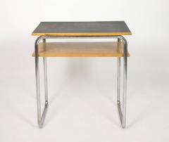 1930s Bauhaus Marcel Breuer Console Table Black Linoleum