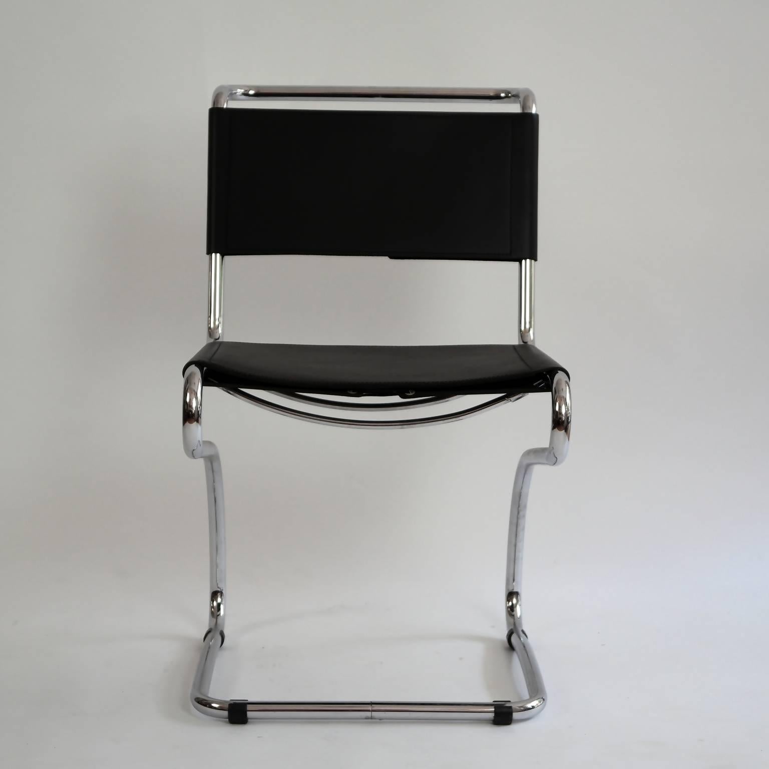 A beautiful steel tube chair designed by Jindrich Halabala.