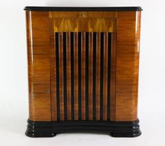 1930s Art Deco Bar Cabinet Shellac Hand Polished