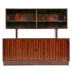 Dyrlund of Denmark Rosewood Tambour Door Credenza