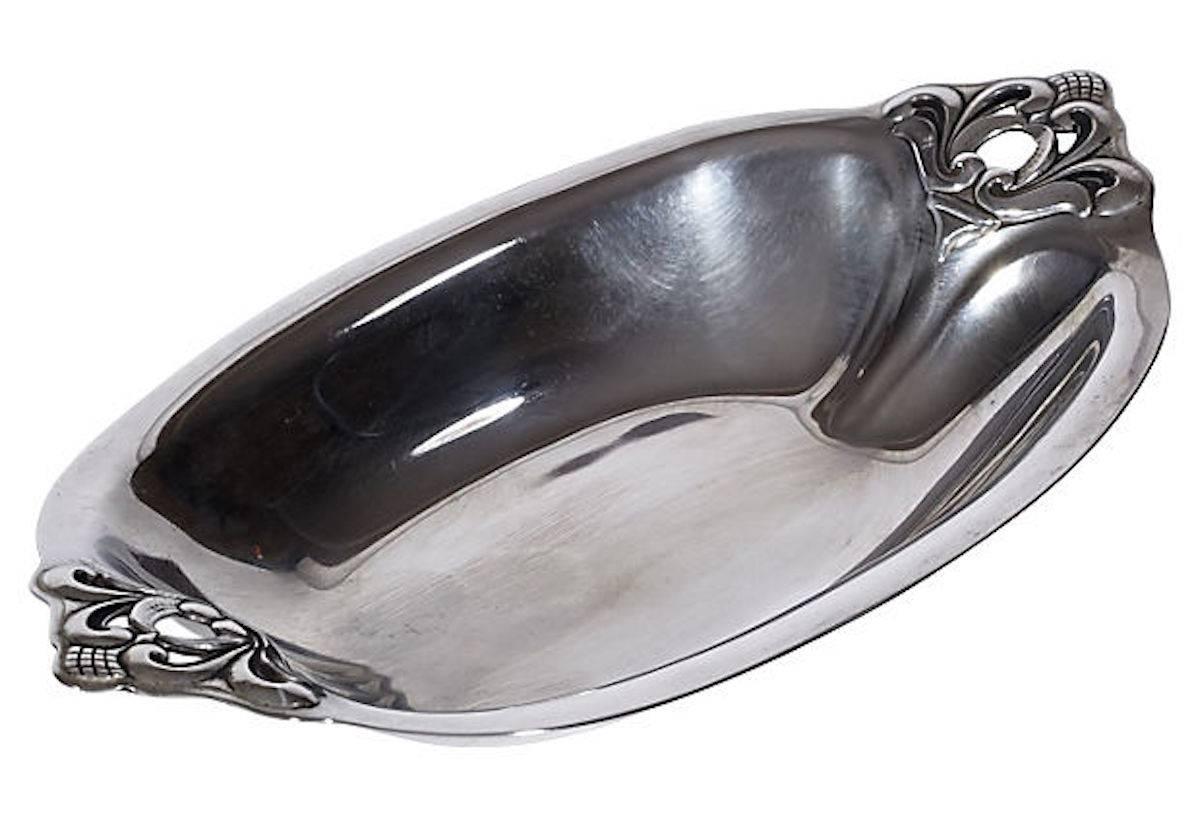 Royal Danish Sterling Silver Serving Bowl by International Silver Co. For Sale
