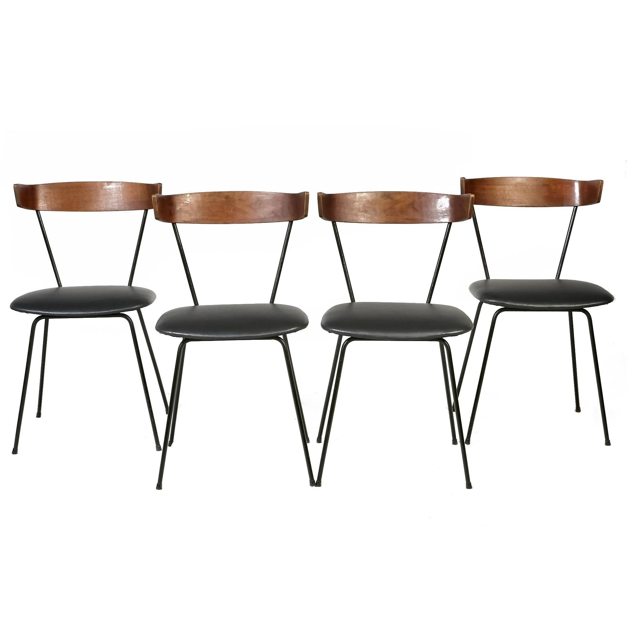 Paul McCobb Iron Dining Chairs, Set of Four