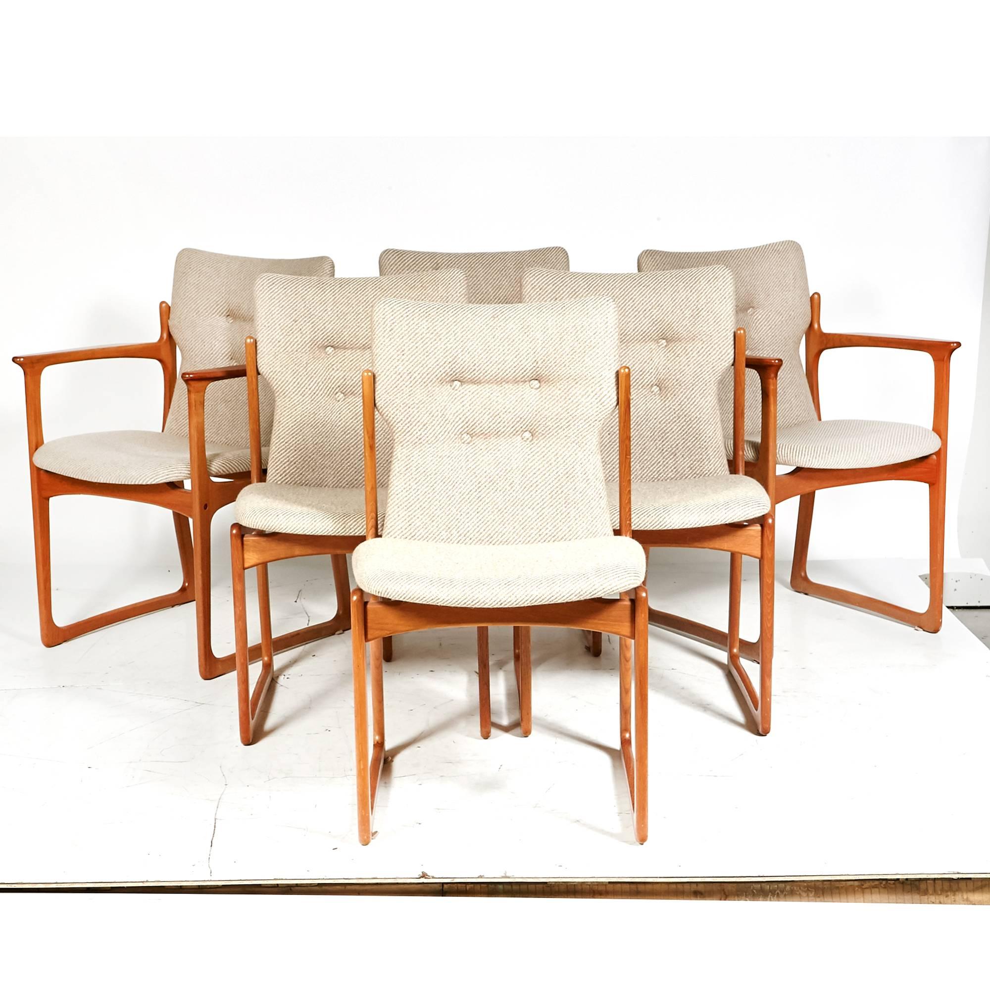 Danish Teak Dining Chairs by Vamdrup Stolefabrik, Set of Six at 1stDibs