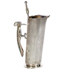 1950s Jorge "Chato" Castillo Taxco Iconic Parrot Martini Pitcher and Stirrer