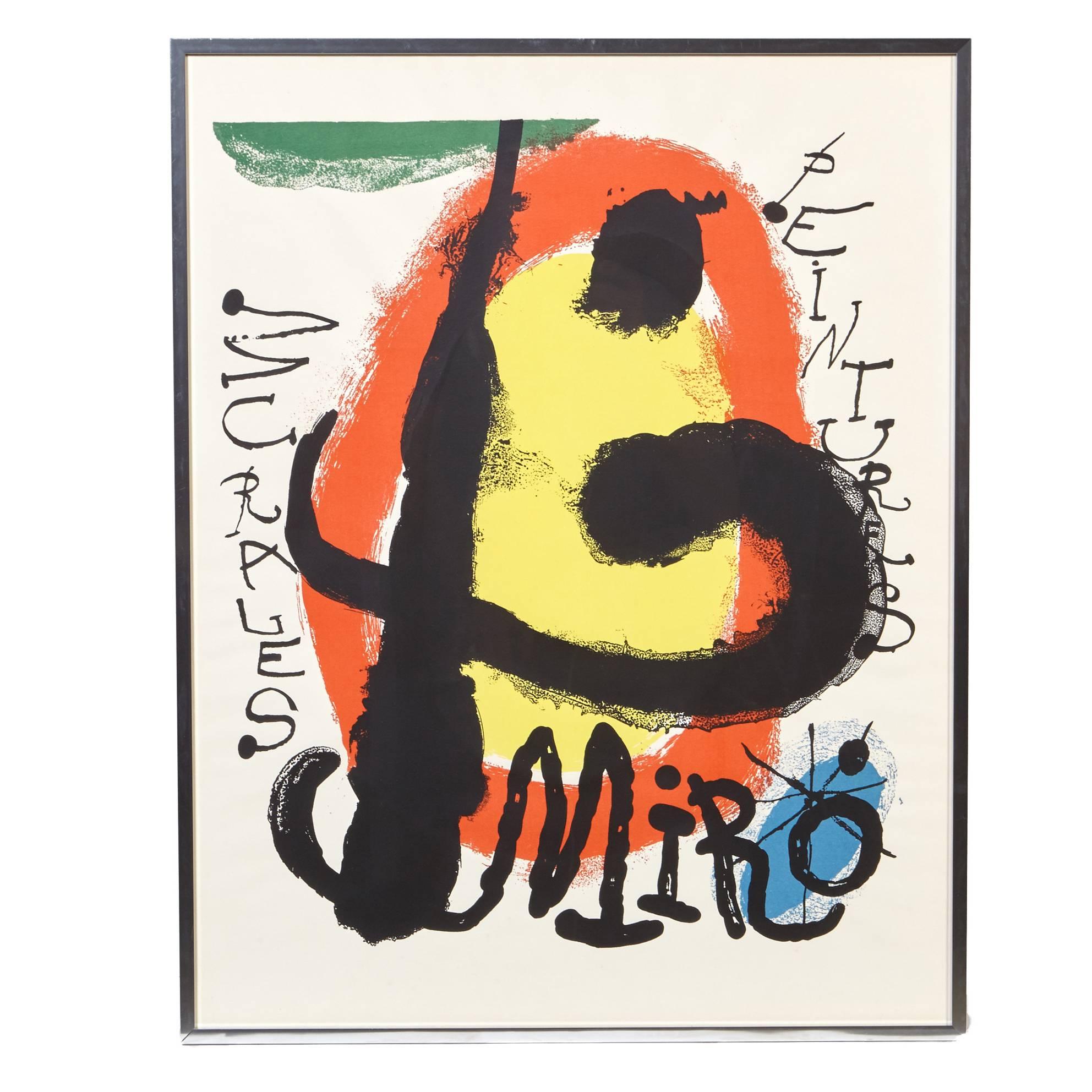 Joan Miró "Peintures Murales" Poster, 1960s For Sale