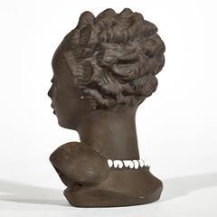 Michael Andersen Studios Denmark Female Bust with Pearls, 1950s