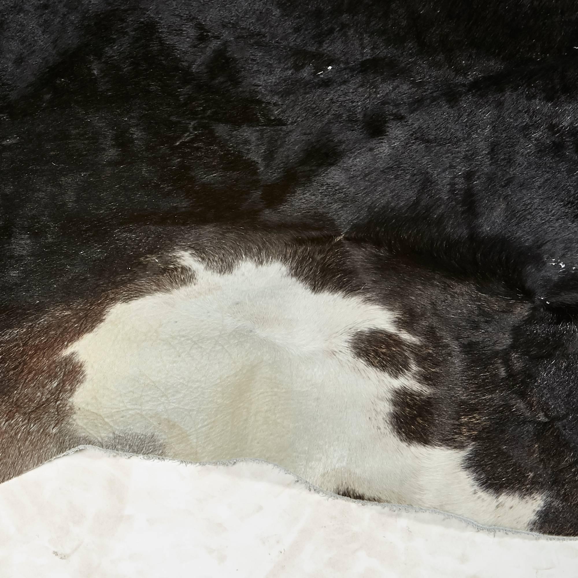 Argentine Argentinian Natural Black and White Cowhide Rug For Sale