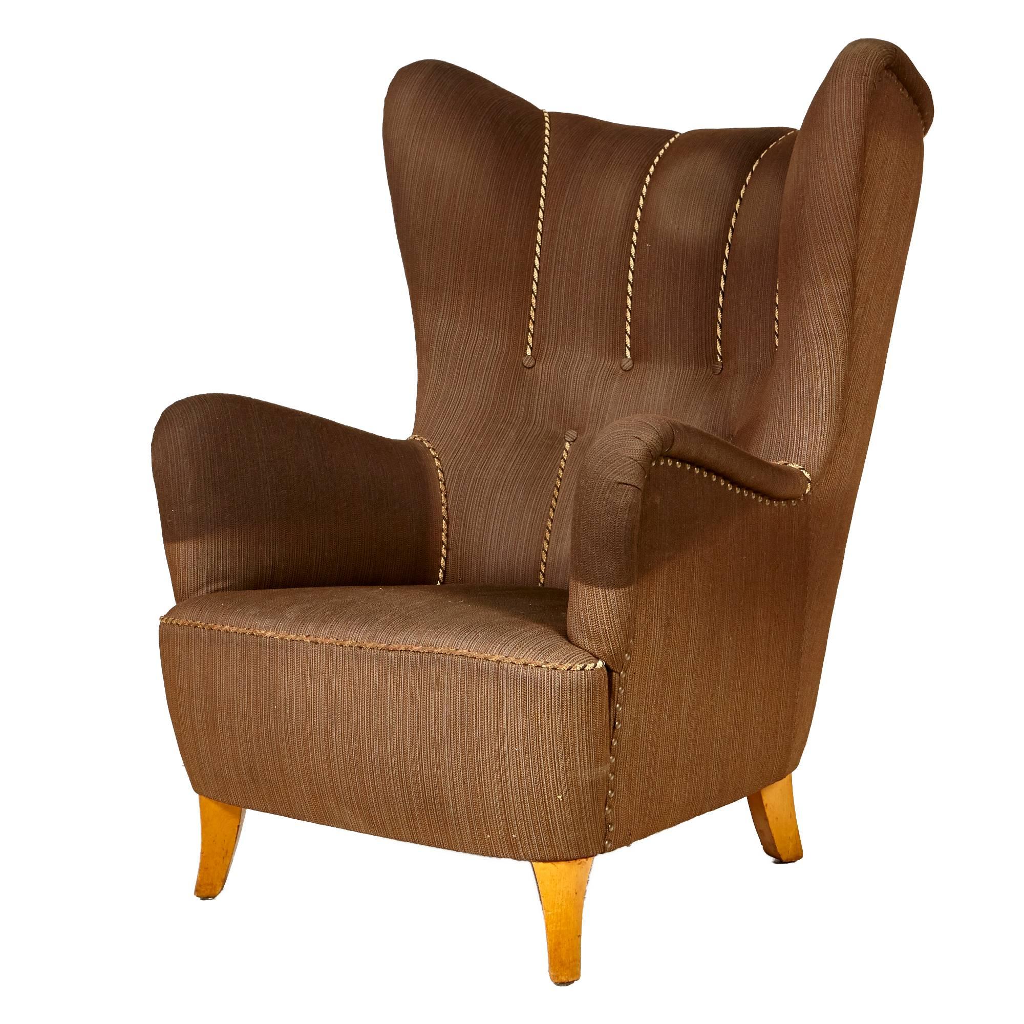 Danish Modern Lounge Chair, 1950s For Sale