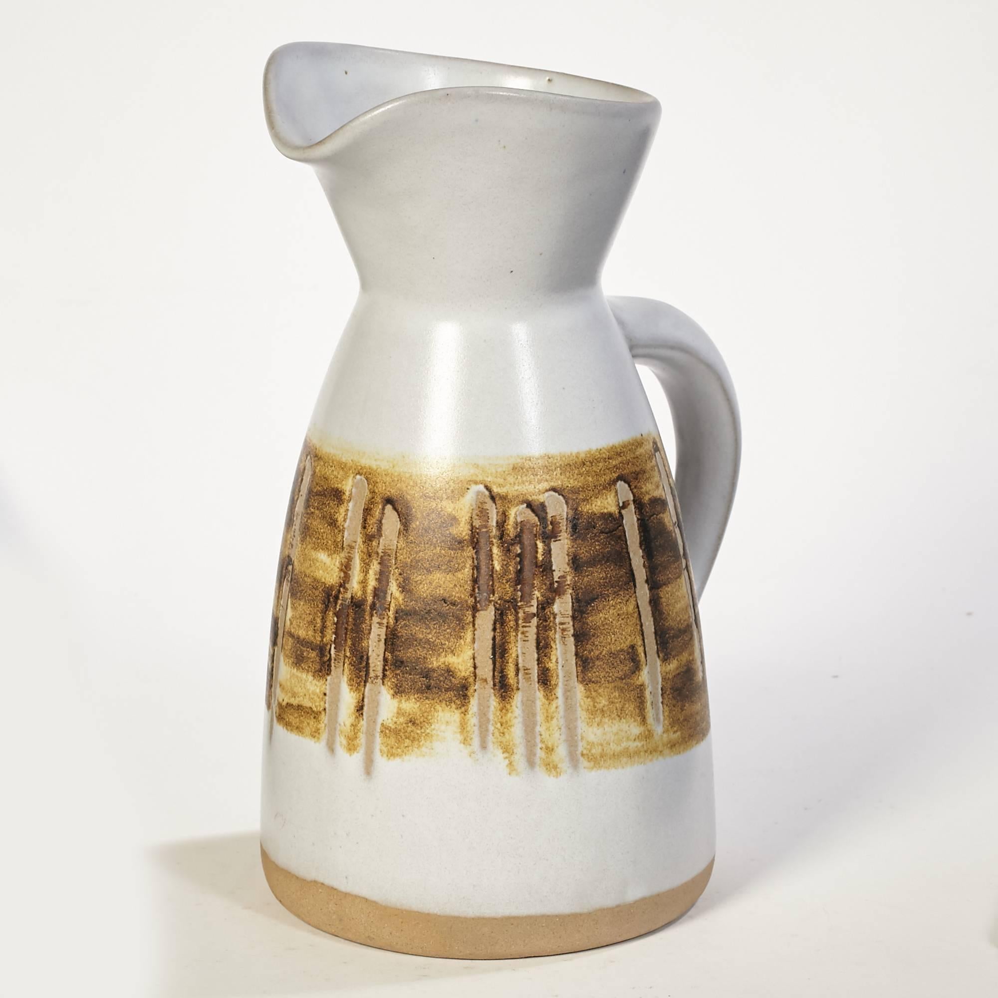 Vintage ceramic pitcher designed by Gordon Martz for Marshall Studios, circa 1960s. Marked.
 