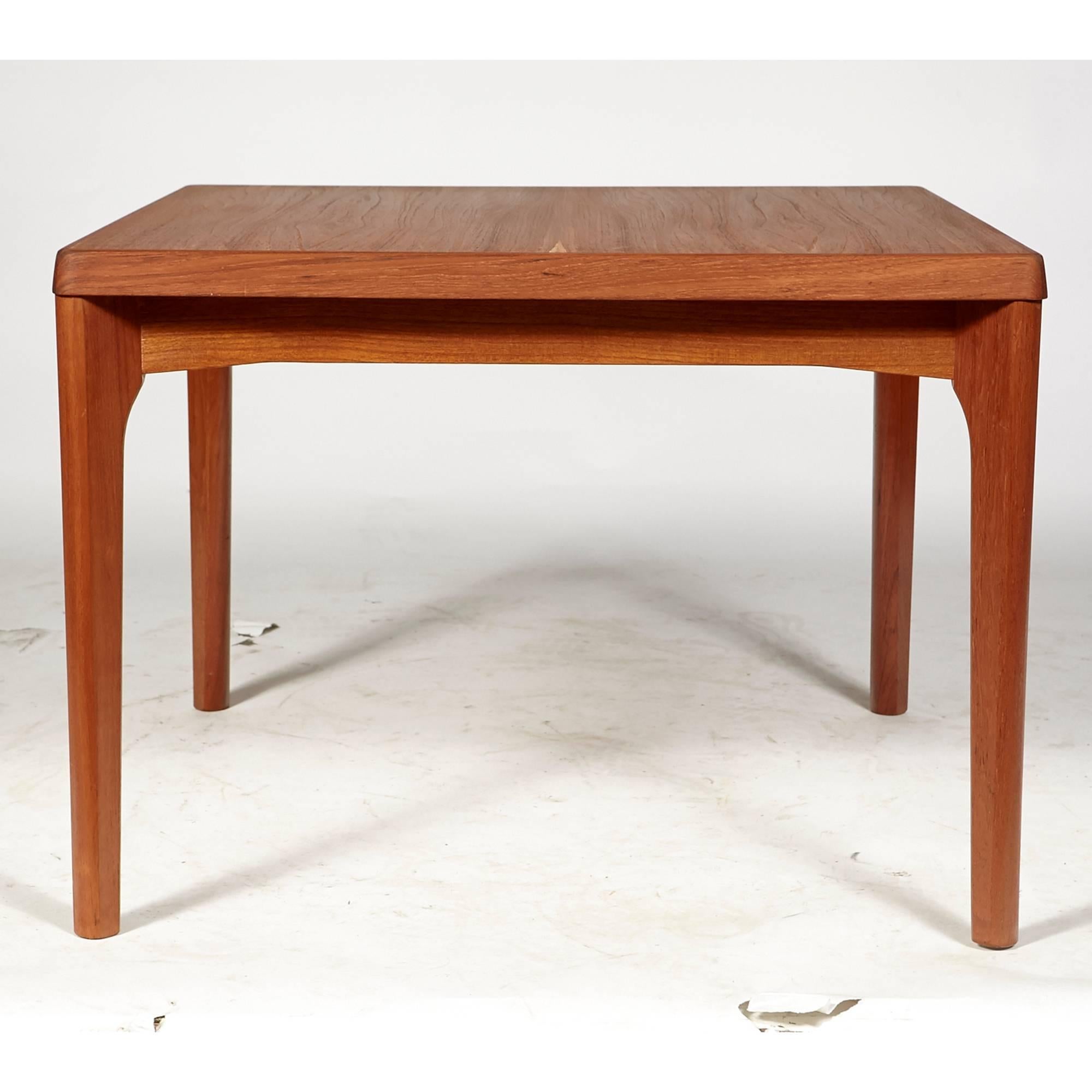 Vintage mid-20th century Danish teak cocktail table designed by Vejle Stole & Mobelfabrik, Denmark, circa 1960s. The table is in refinished condition. Marked underneath.