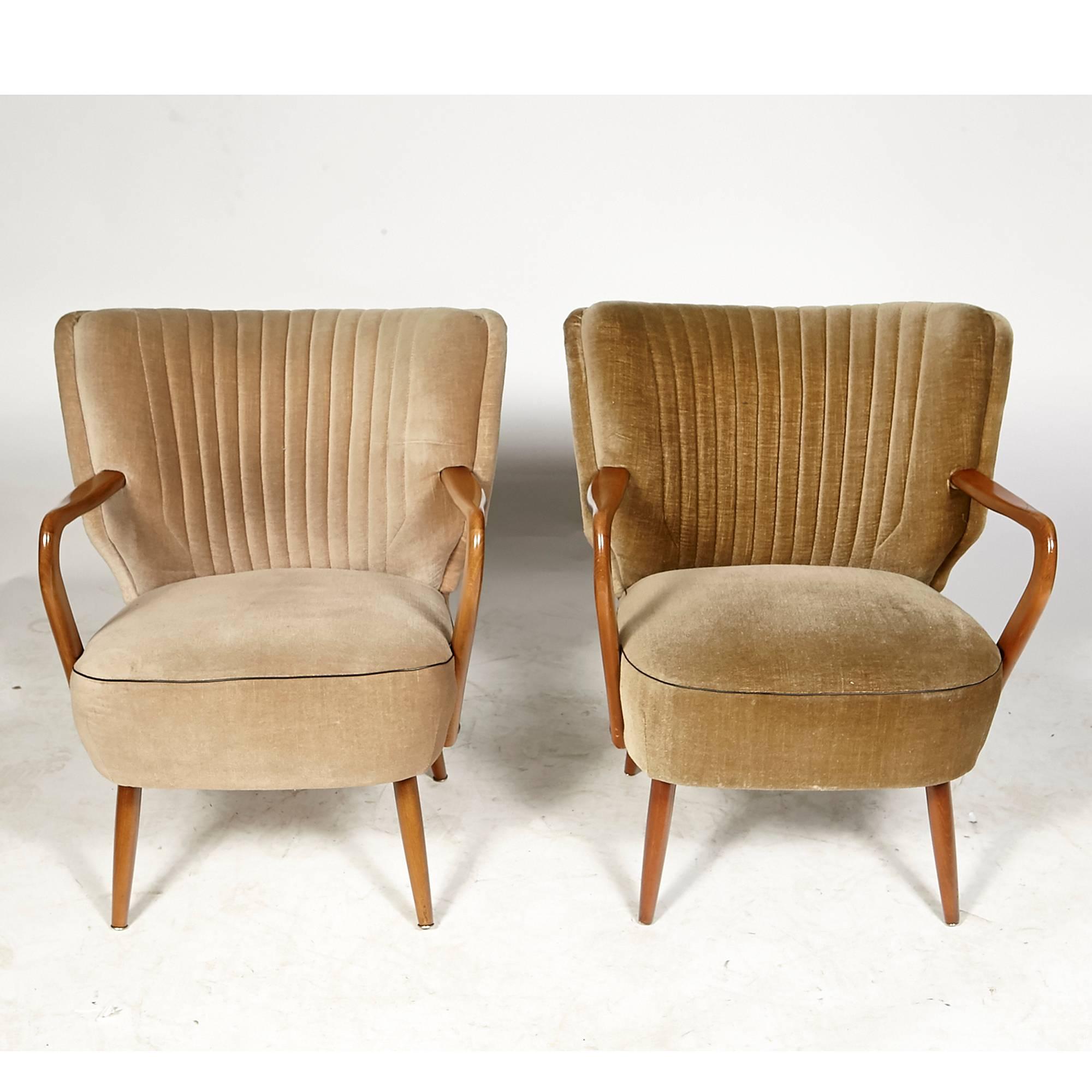 Swedish Pair of Lounge Chairs, 1950s In Good Condition In Amherst, NH