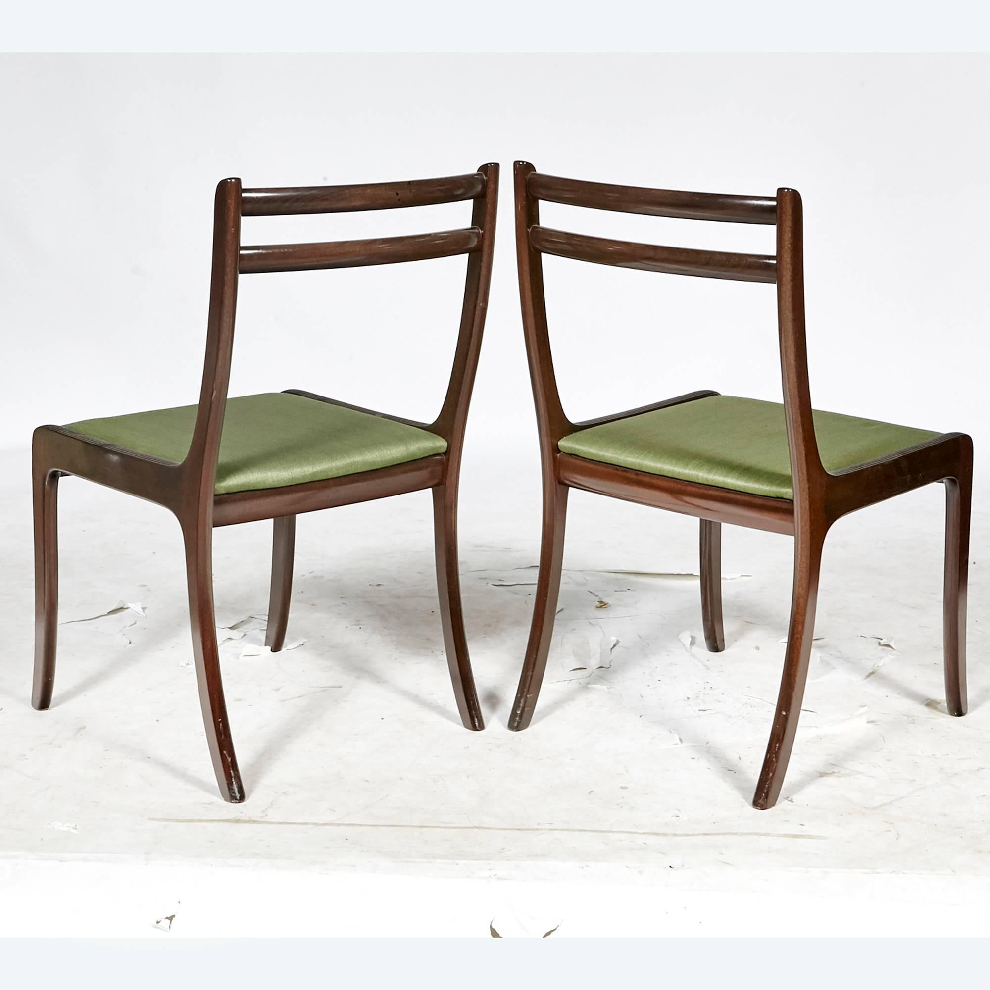 Danish Mahogany Dining Chairs by Ole Wanscher for Poul Jeppesen, 1960s For Sale 1