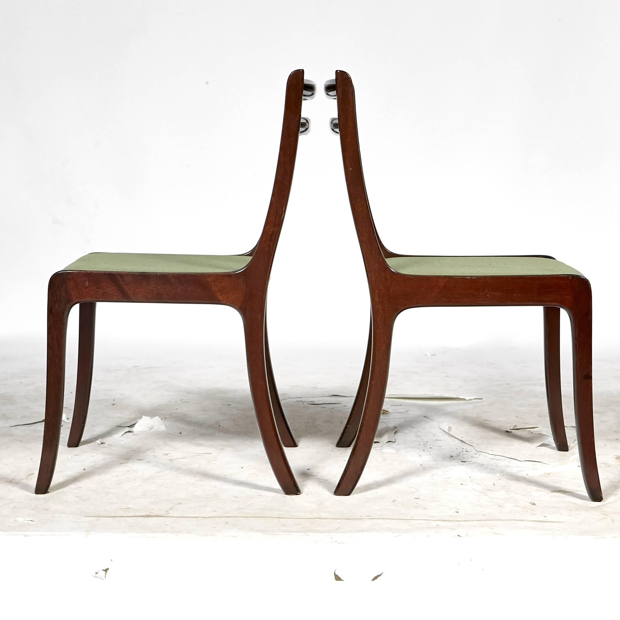 Danish Mahogany Dining Chairs by Ole Wanscher for Poul Jeppesen, 1960s For Sale 2