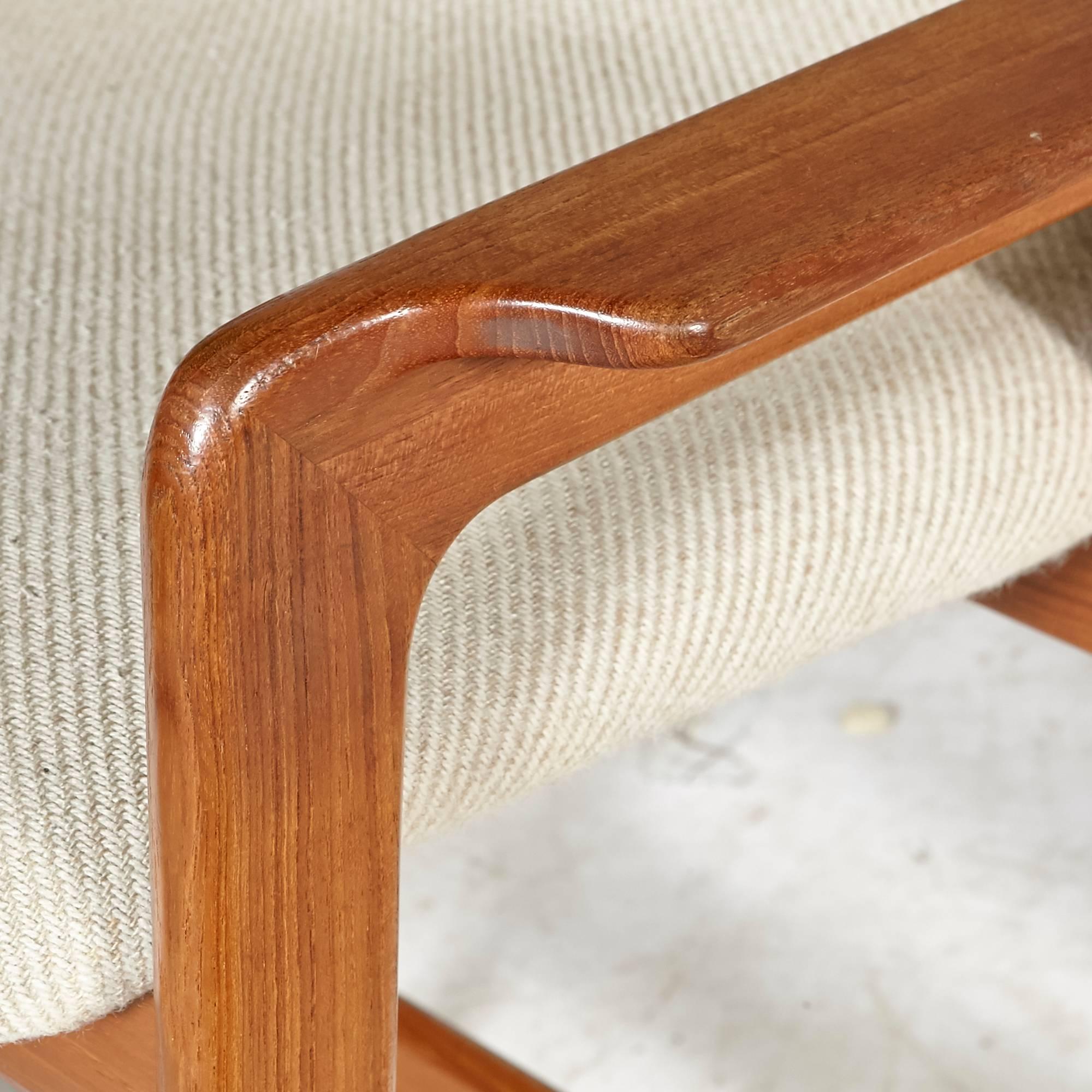 Benny Linden Teak Bar Stools, Set of Four In Good Condition For Sale In Amherst, NH