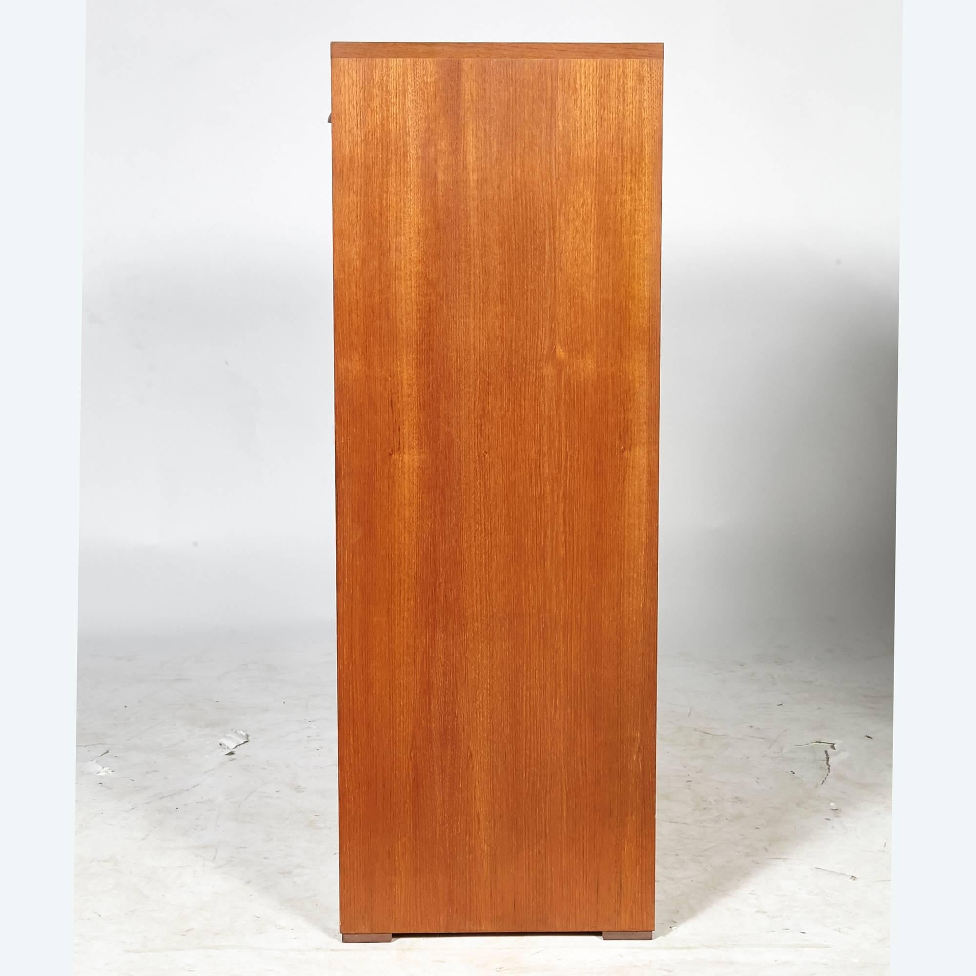 Danish Teak Tambour Flat Filing Cabinet by Frej-Odense, 1960s 1