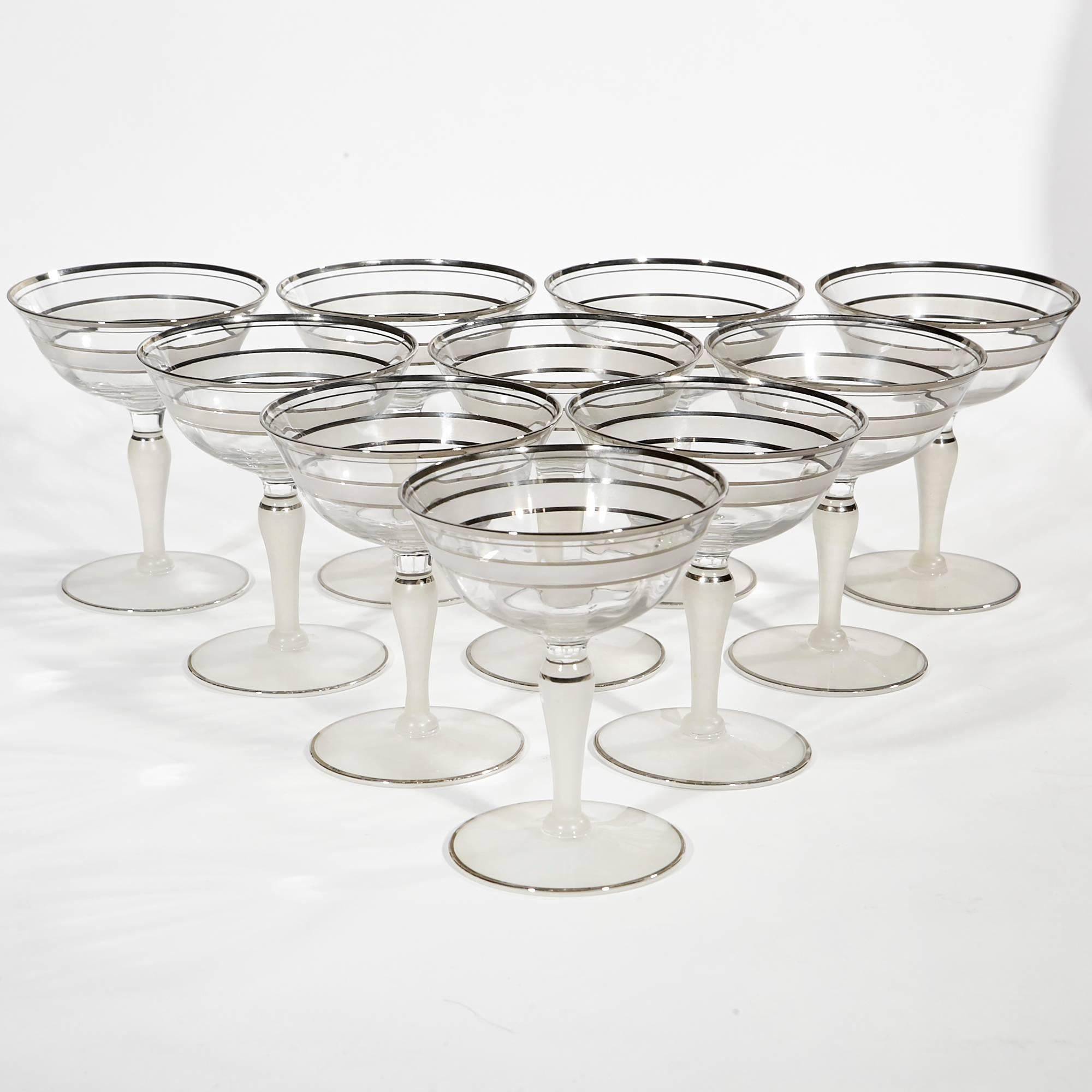 Art Deco Style Silver Ring Tableware Party Set, 58 Pieces For Sale 2