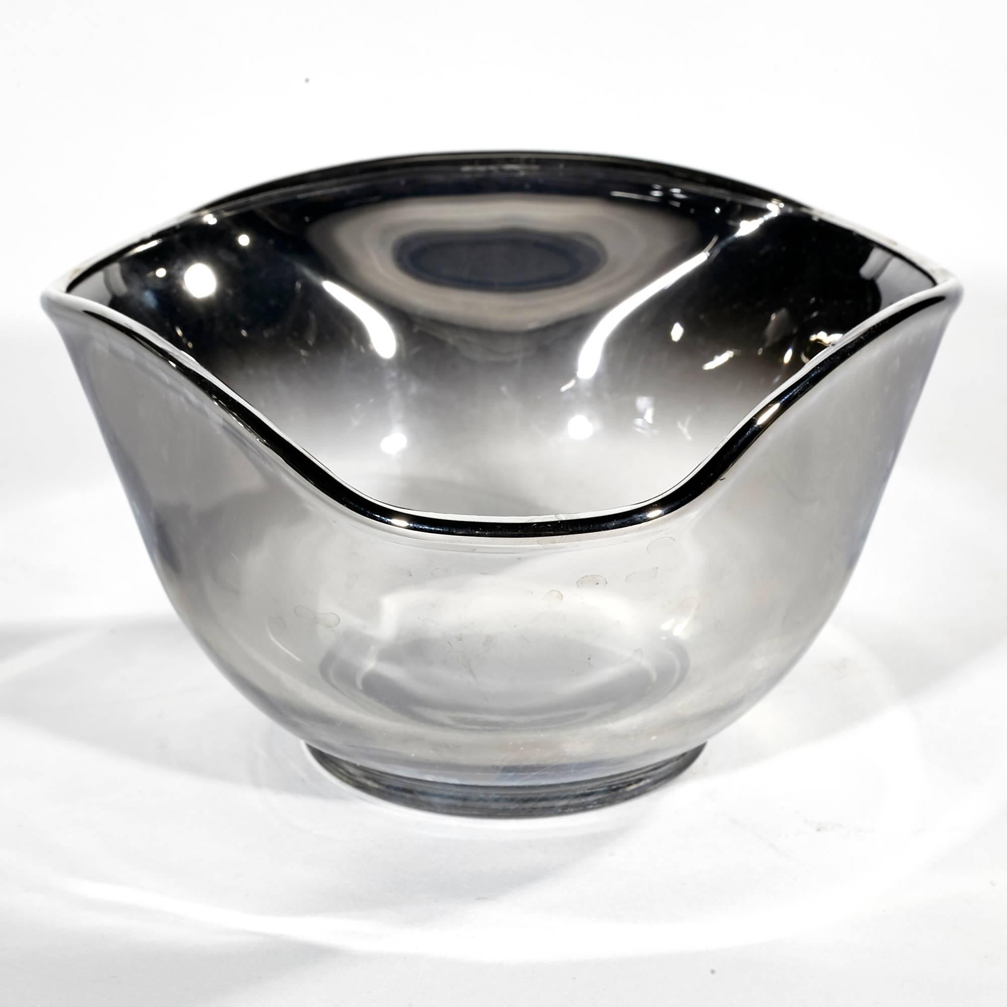 Mid-20th Century Modern Silver Fade Serving Bowl Set, Ten Pieces In Good Condition For Sale In Amherst, NH