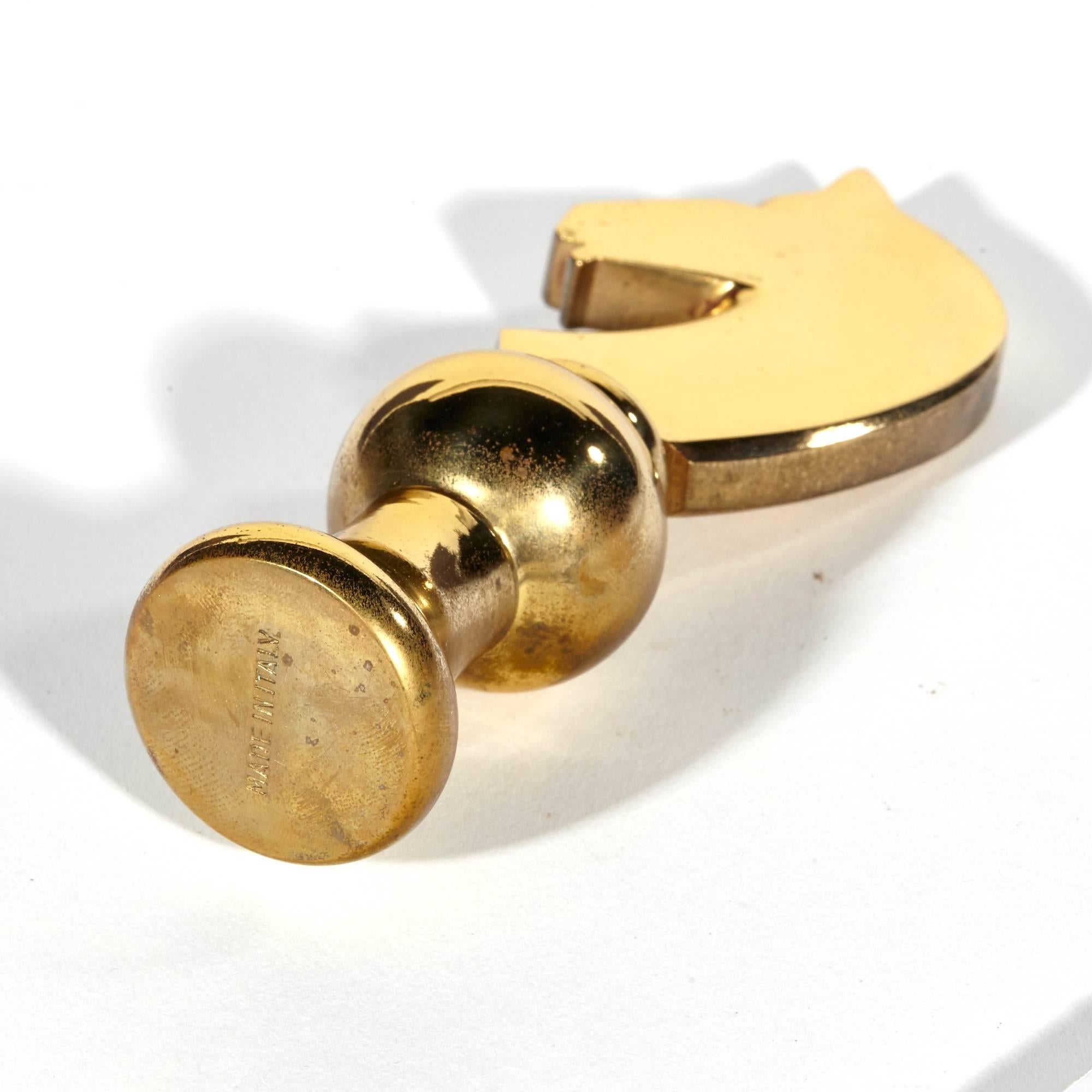 20th Century Italian Brass Chess Bottle Opener with Box For Sale