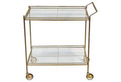 Mid-20th Century Rolling Serving Cart