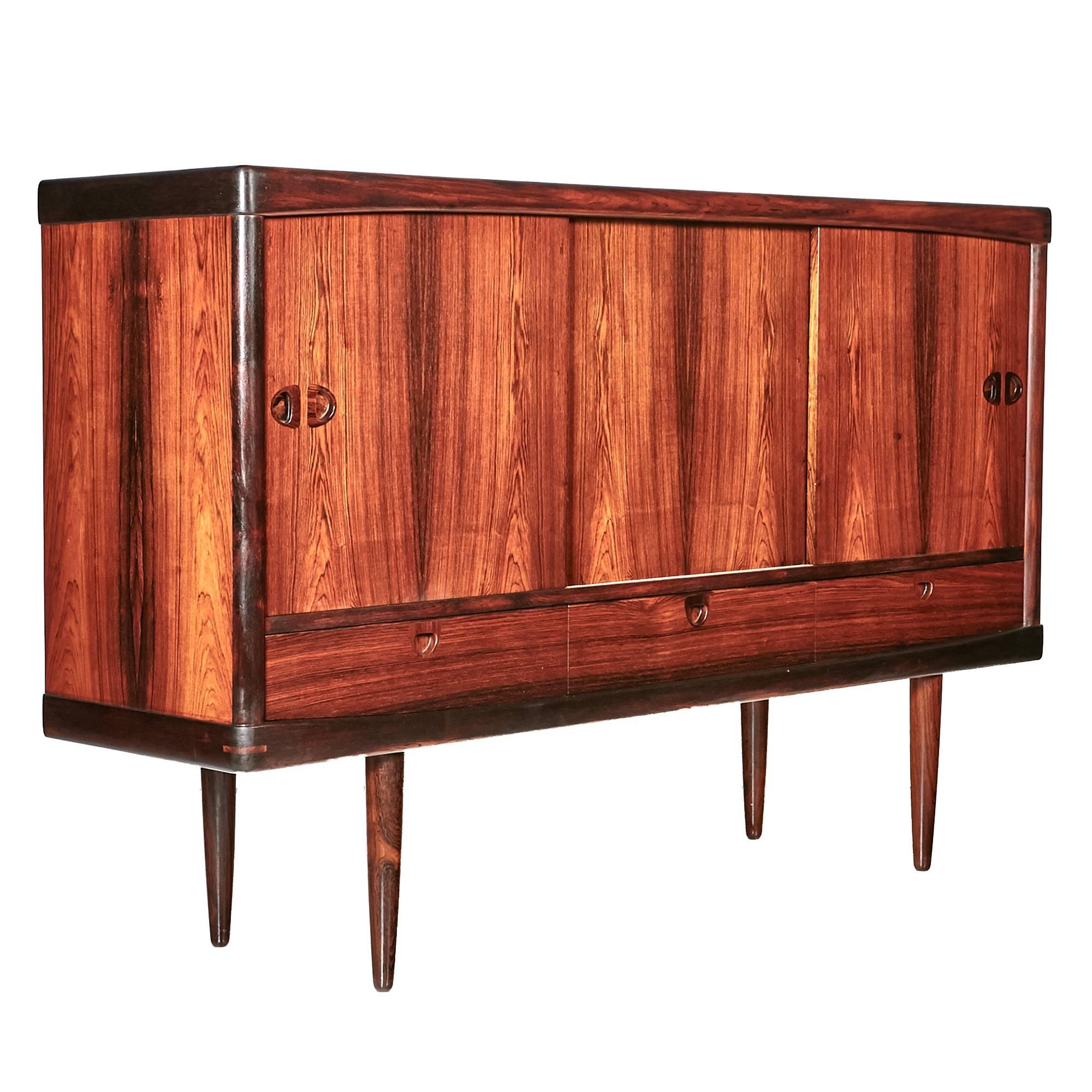 Mid-Century Modern Rosewood Sideboard by H. W. Klein for Bramin of Denmark For Sale