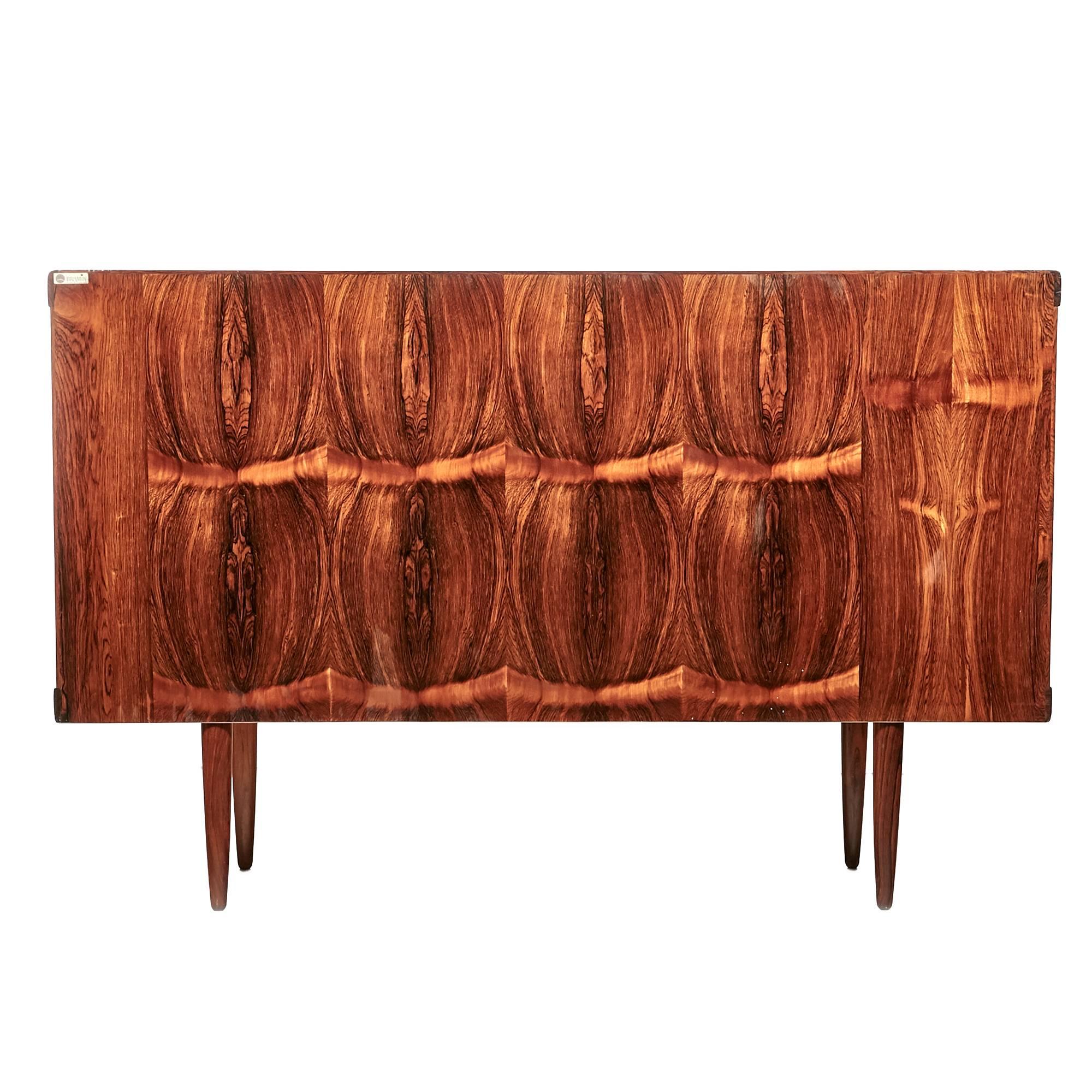 Rosewood Sideboard by H. W. Klein for Bramin of Denmark In Excellent Condition For Sale In Amherst, NH