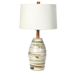 Gordon Martz Swirl Glaze Ceramic Lamp for Marshall Studios