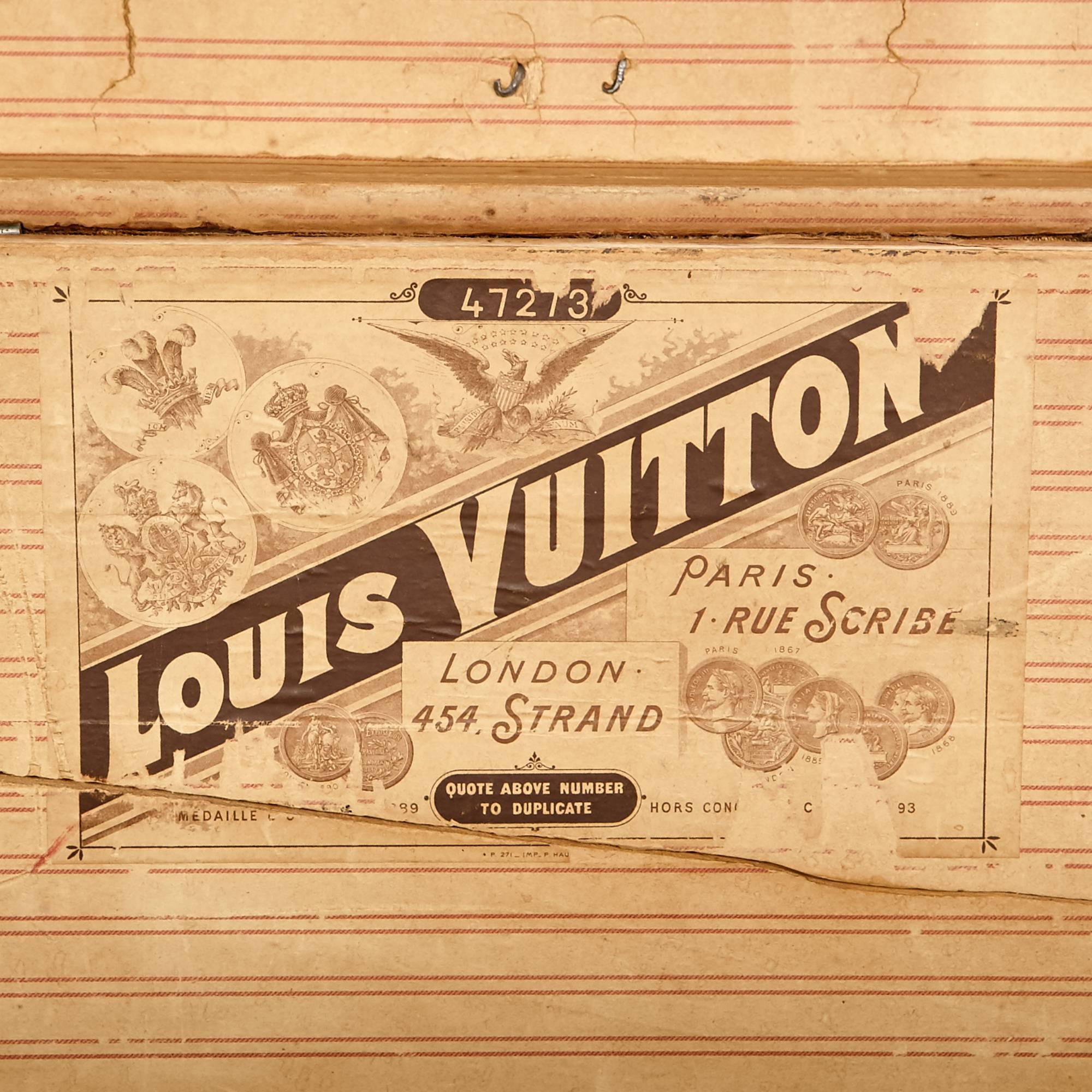 Early Louis Vuitton Wood Strap-Bound and Iron-Mounted Steamer Trunk 1