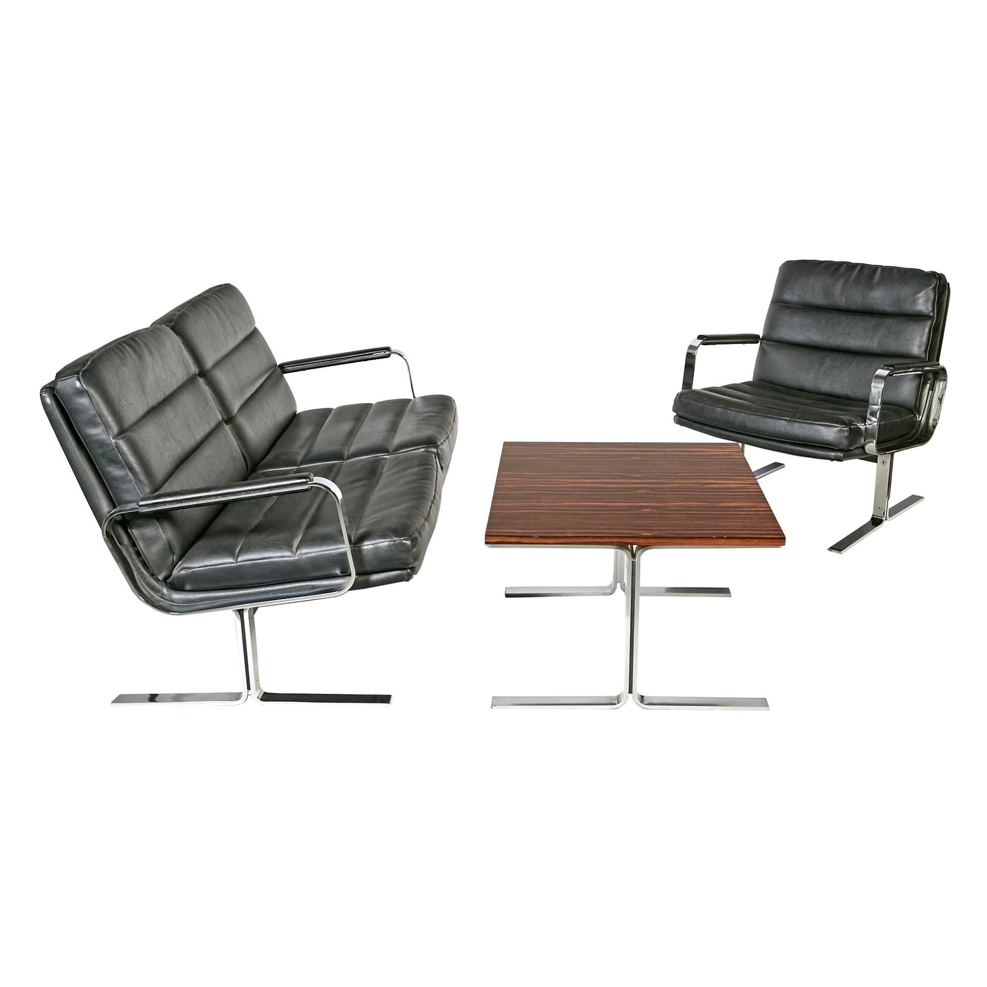 1970s Airport-Style Living Room Set by Bernd Münzebrock for Knoll For Sale
