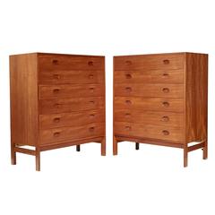 Pair of Danish Teak Chest of Drawers by Vitre