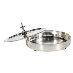 Tommi Parzinger Silver Plate Covered Bowl