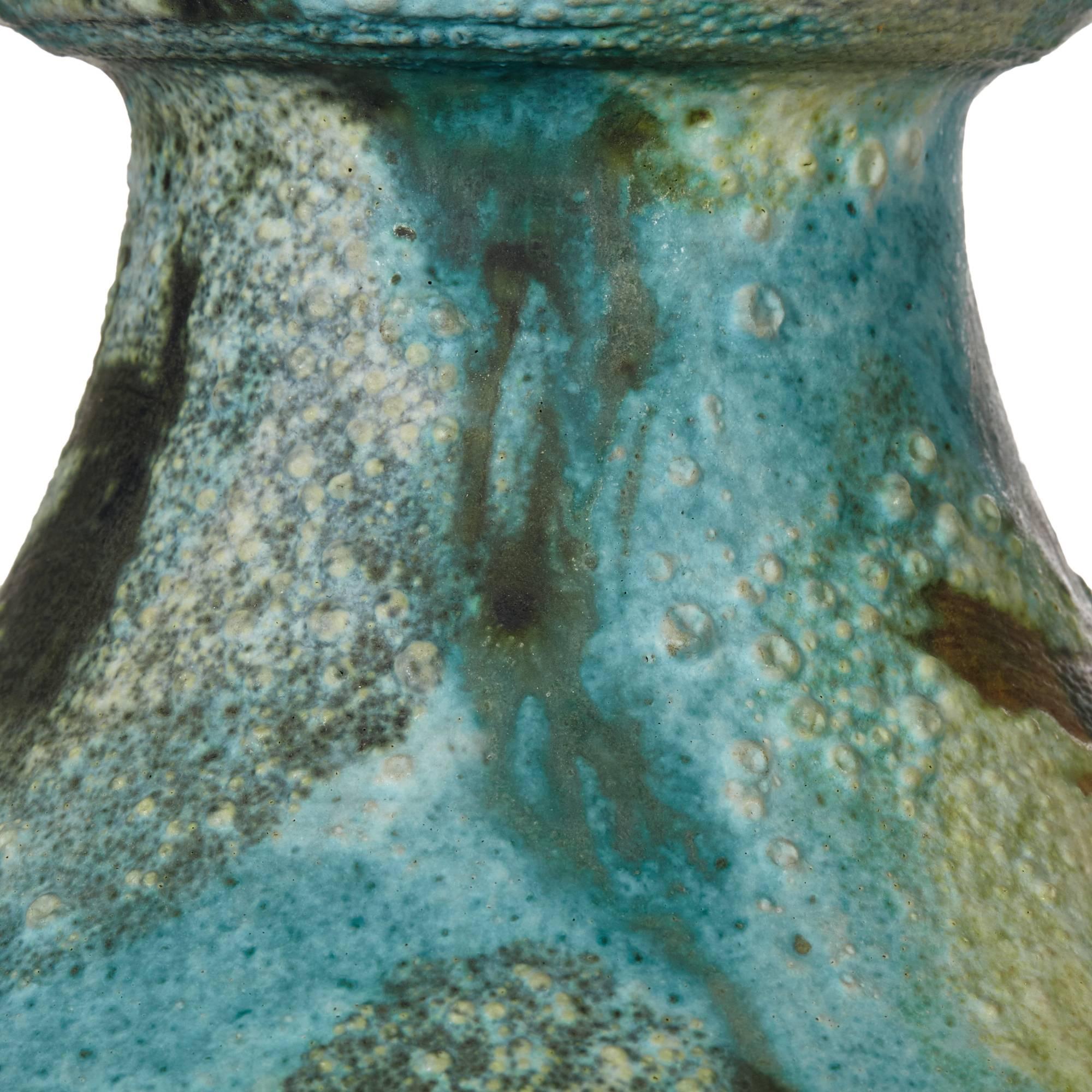 Bitossi Style Volcanic Glaze Table Lamp, 1960s For Sale 3