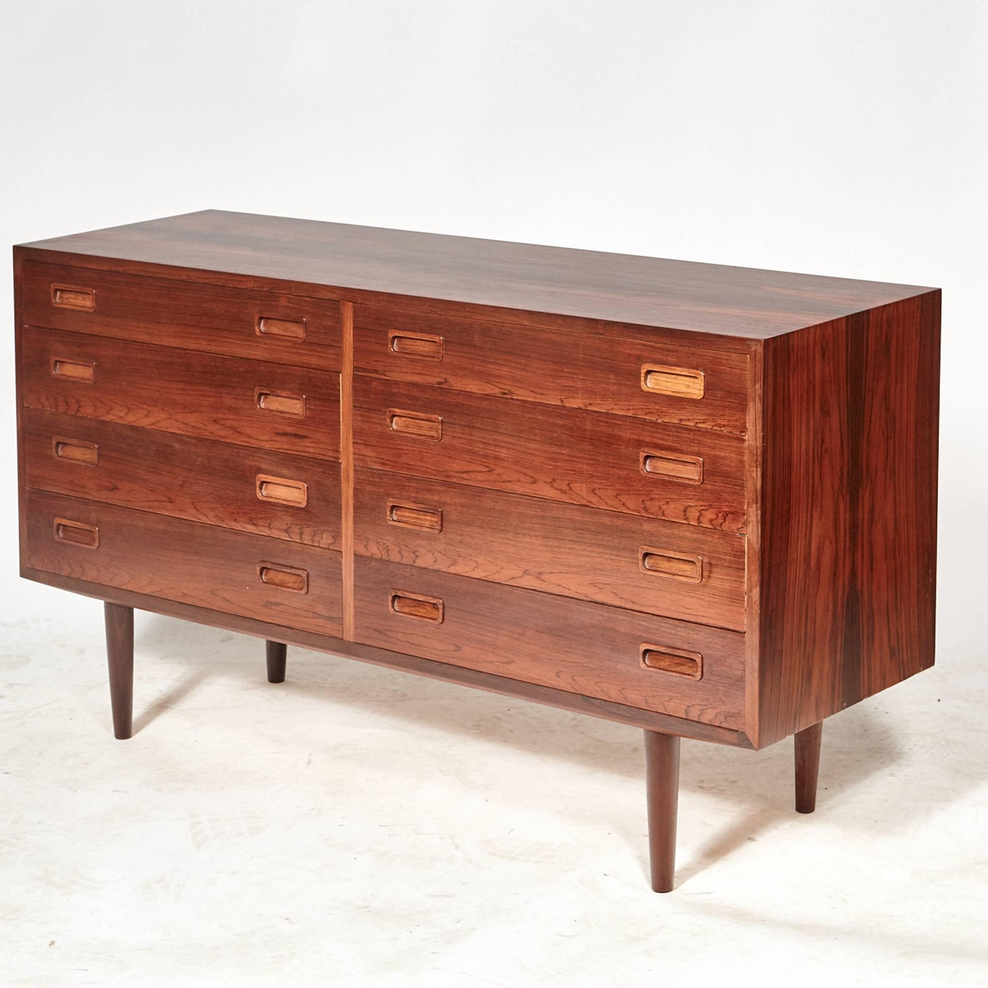 Danish Poul Hundevad Brazilian Rosewood Chest of Drawers In Excellent Condition In Amherst, NH