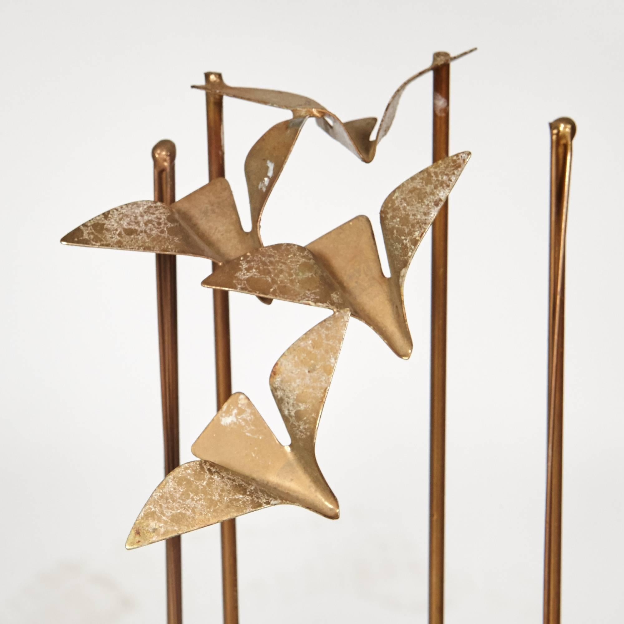 Mid-Century Modern Curtis Jeré Marina and Ship Metal Wall Sculpture, 1979