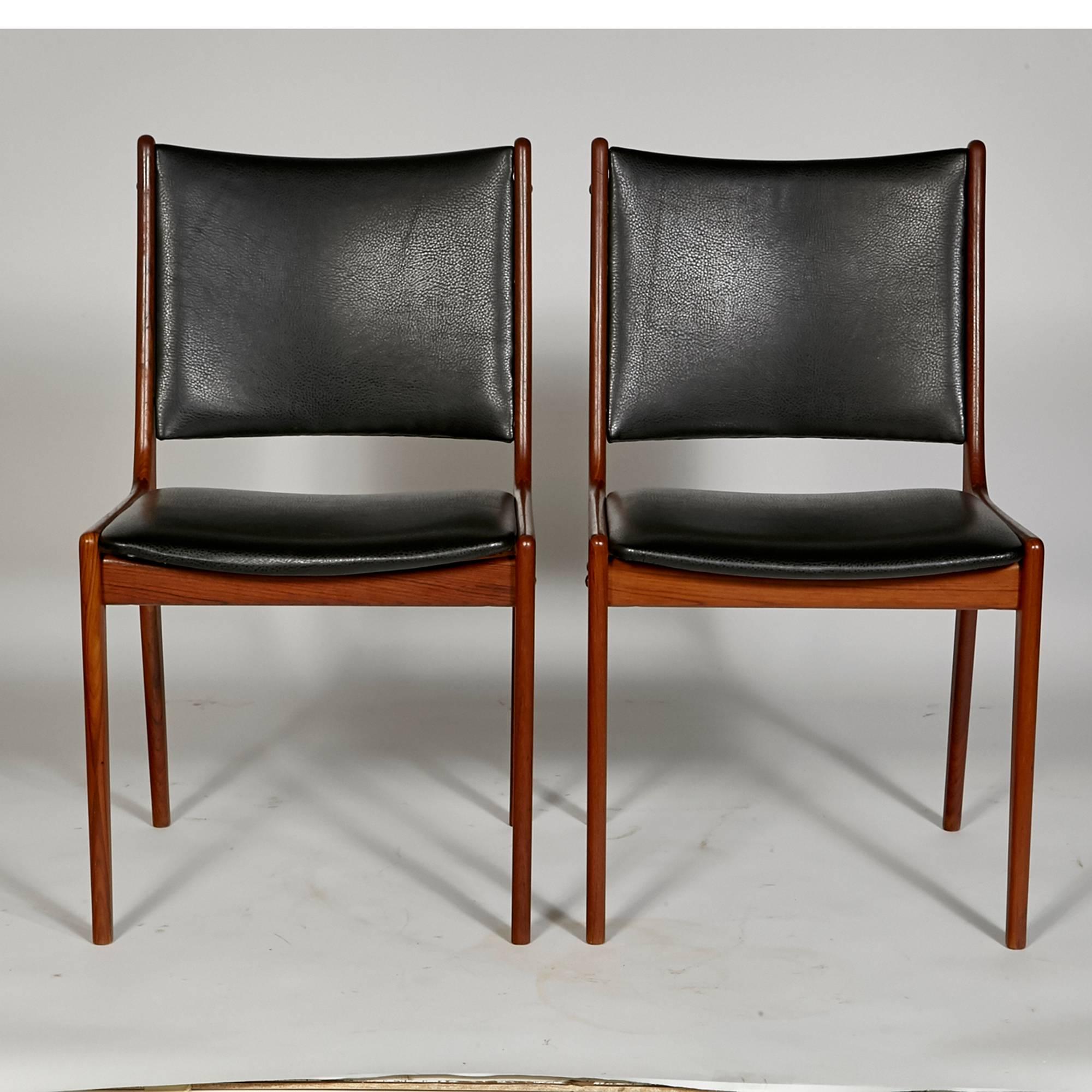 Mid-Century Modern Teak Dining Chairs, Set of Eight