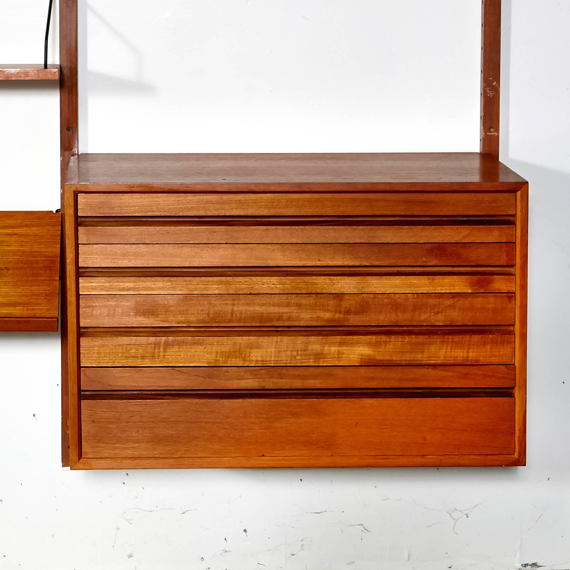 20th Century Teak Seven Bay Wall Unit by Poul Cadovius for Cado of Denmark