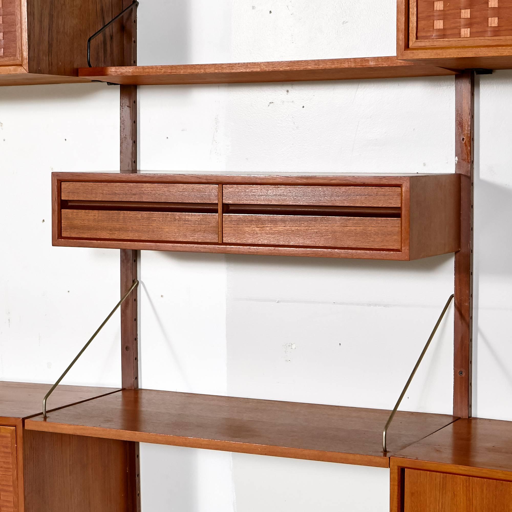 Teak Seven Bay Wall Unit by Poul Cadovius for Cado of Denmark 1