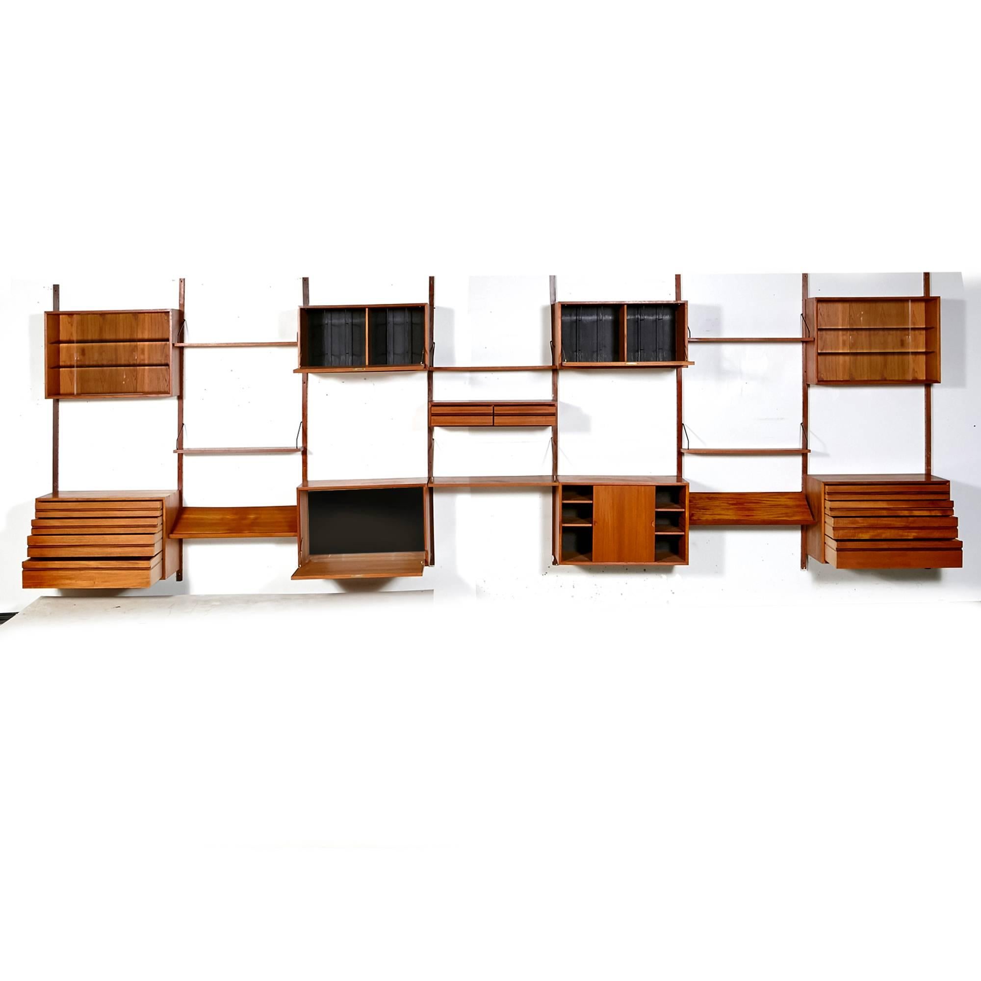 Teak Seven Bay Wall Unit by Poul Cadovius for Cado of Denmark 2