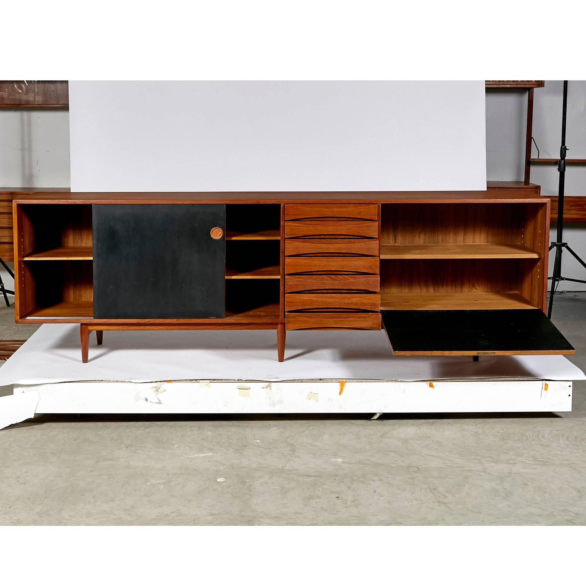 Danish Arne Vodder Teak Sideboard with Reversible Doors for Sibast Mobler