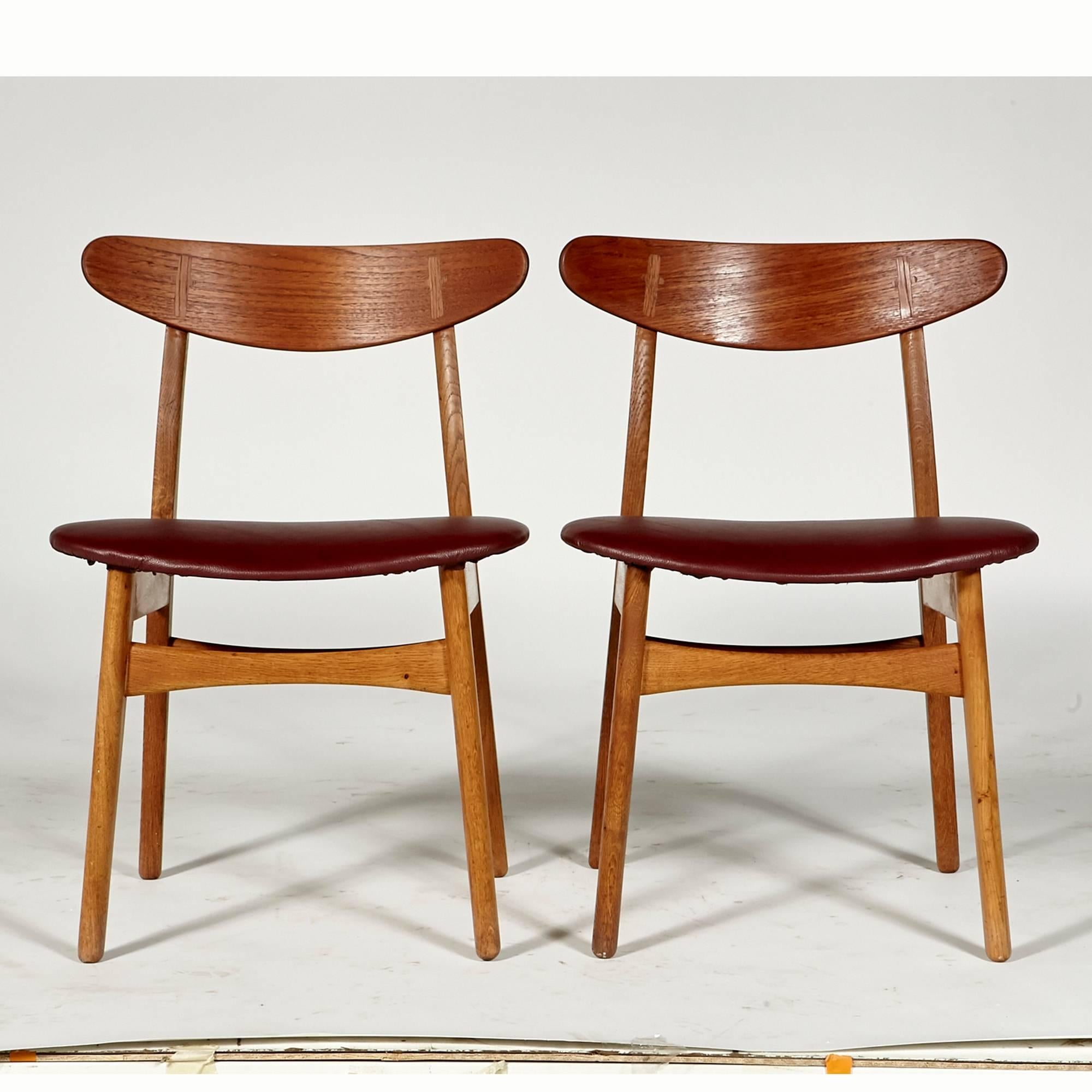 20th Century Hans J Wegner for Carl Hansen Teak Dining Chairs 1951 Denmark, Set of Six